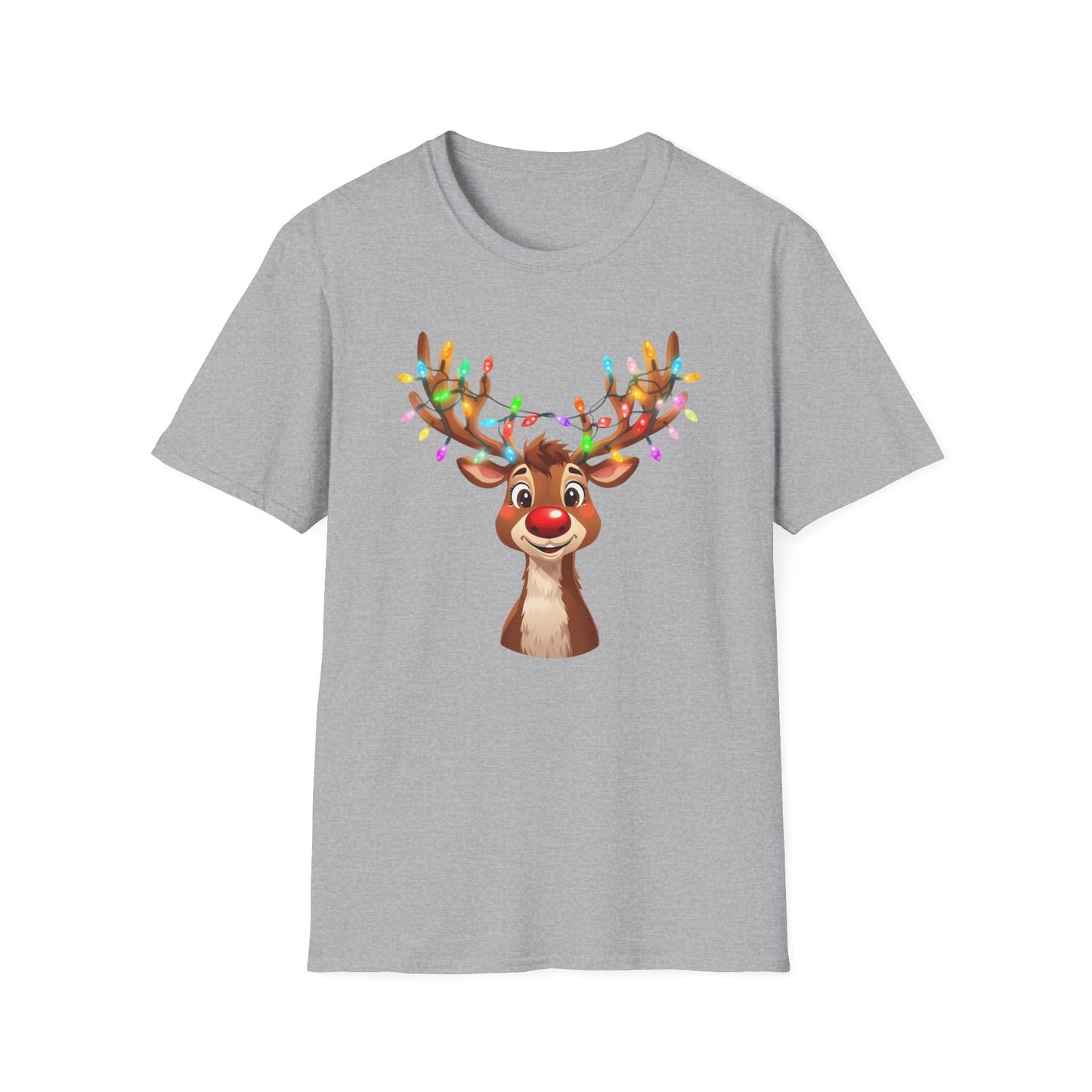 Reindeer with Christmas Lights Shirt, Family Christmas Shirts, Christmas T Shirt, Holiday Shirt, Cute Xmas Shirt for the family, Holiday Gift