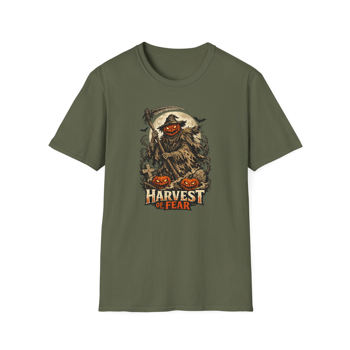 Halloween Horror Shirt, Harvest of Fear T-Shirt, Pumpkin Reaper Tee, Scary Scarecrow Shirt, Spooky Season Gift