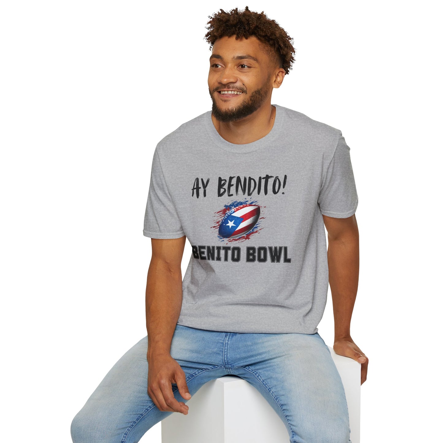 Ay Bendito! Benito Bowl T-Shirt, Halftime Benito Shirt, Football Fan Gift, Benito Tee, Puerto Rico Heritage Boriqua Pride Gift