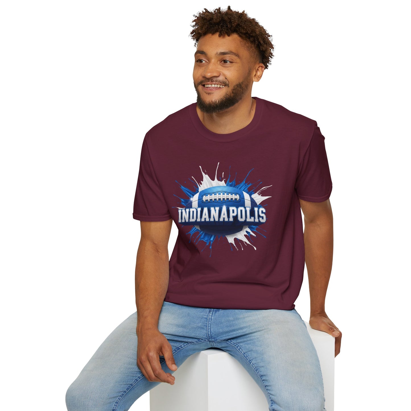Indianapolis Football Unisex T-Shirt, Indianapolis Team Tee, Football Gift for Indianapolis Fans, Game Day Shirt, Sports Fan Apparel Tee