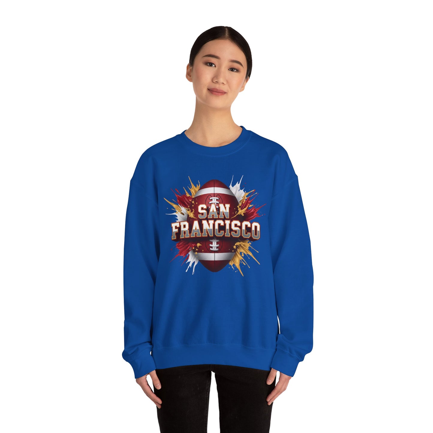 San Francisco Football Sweatshirt, San Francisco Team Sweatshirt, Football Gift for San Fran Fans, Game Day Fan Apparel, Football Fan Gift