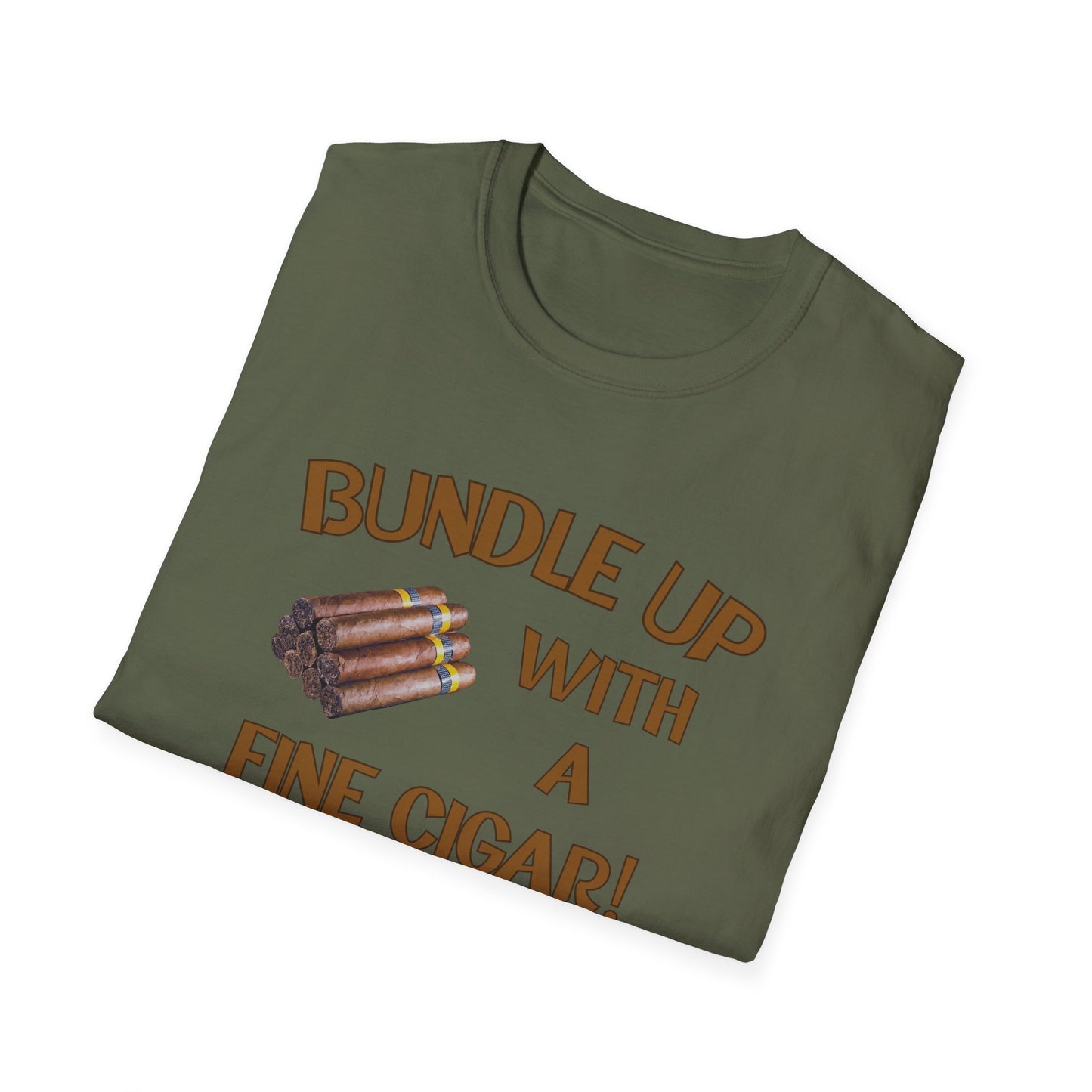 Bundle Up With A Fine Cigar Unisex T-Shirt, BBQ Pool Party Shirt, Relaxation Leisure, Cigar lover Gift, Cigar Aficionado, Dad Gift