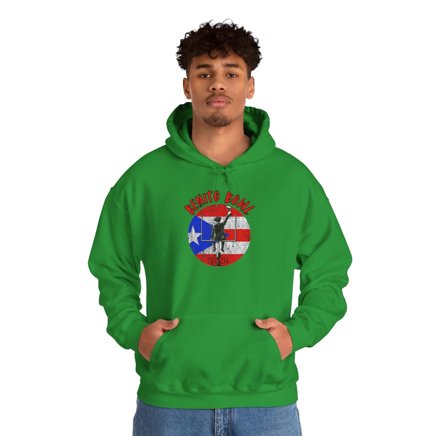 Benito Bowl 2/8/26 Puerto Rico Heritage Hoodie, Boricua Pride Football Fan gift