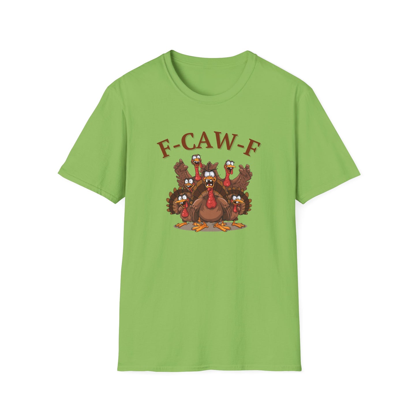 Funny Turkey F-CAW-F T-Shirt, Thanksgiving Shirt, Turkey Day Tee, Humorous Fall Top, Thanksgiving Apparel, Gift for him, Gift for her