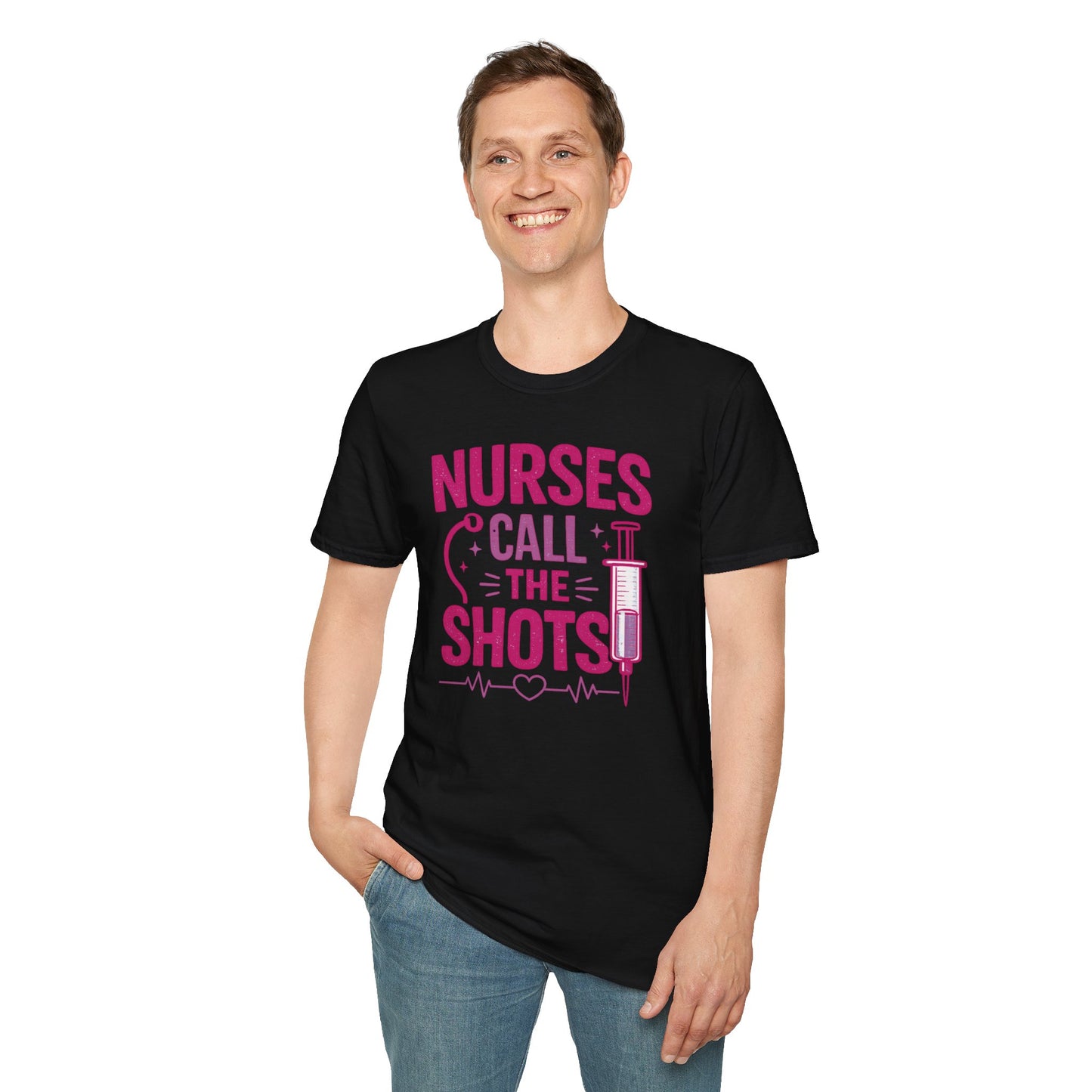 Nurses Call The Shots Shirt Funny Nurse Gift Medical Humor RN CNA Nursing Tee
