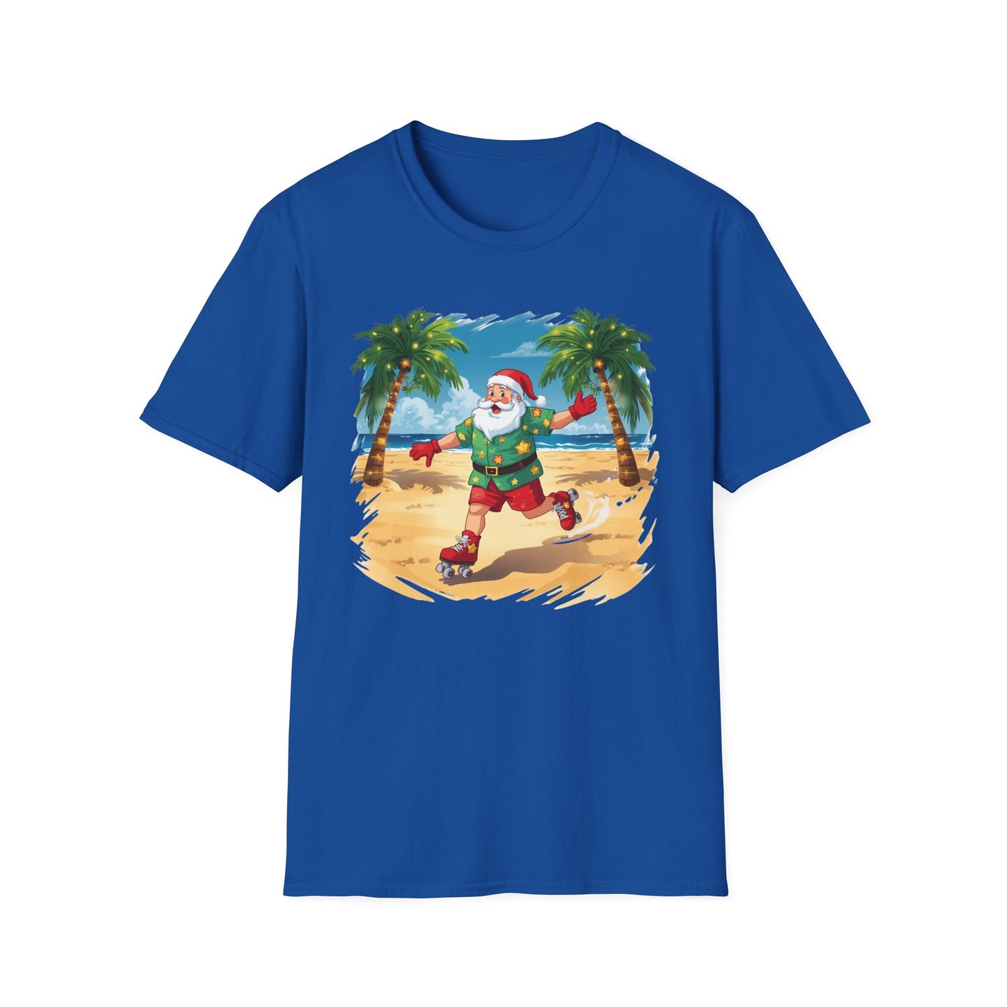 Tropical Santa skating shirt, Family Christmas Shirts, Christmas T Shirt, Holiday Shirt, Cute Xmas Shirt for the family, Holiday Gift