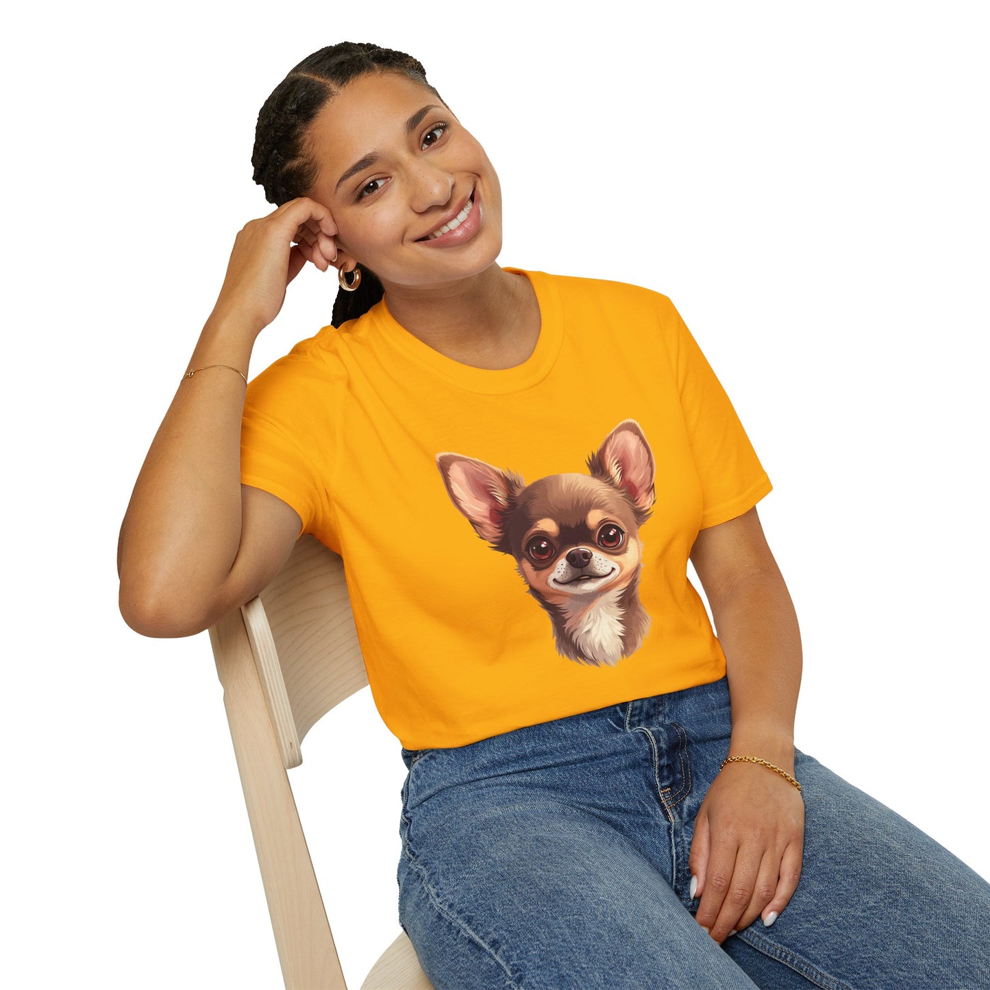 Chihuahua Dog Portrait Shirt – Chihuahua Dog Lover Gift, Cute Dog Mom Tee, Dog Dad Shirt, Pet Breed Apparel