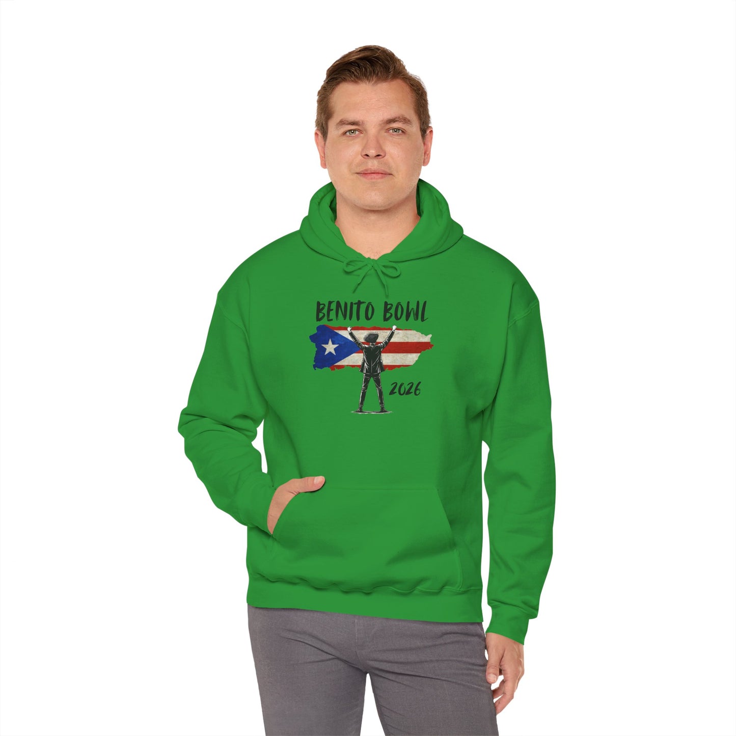 Benito Bowl 2026 PR Flag Hoodie, Benito Bowl, Football Fan Gift, Puerto Rico Boricua Heritage Culture Pride Hoodie
