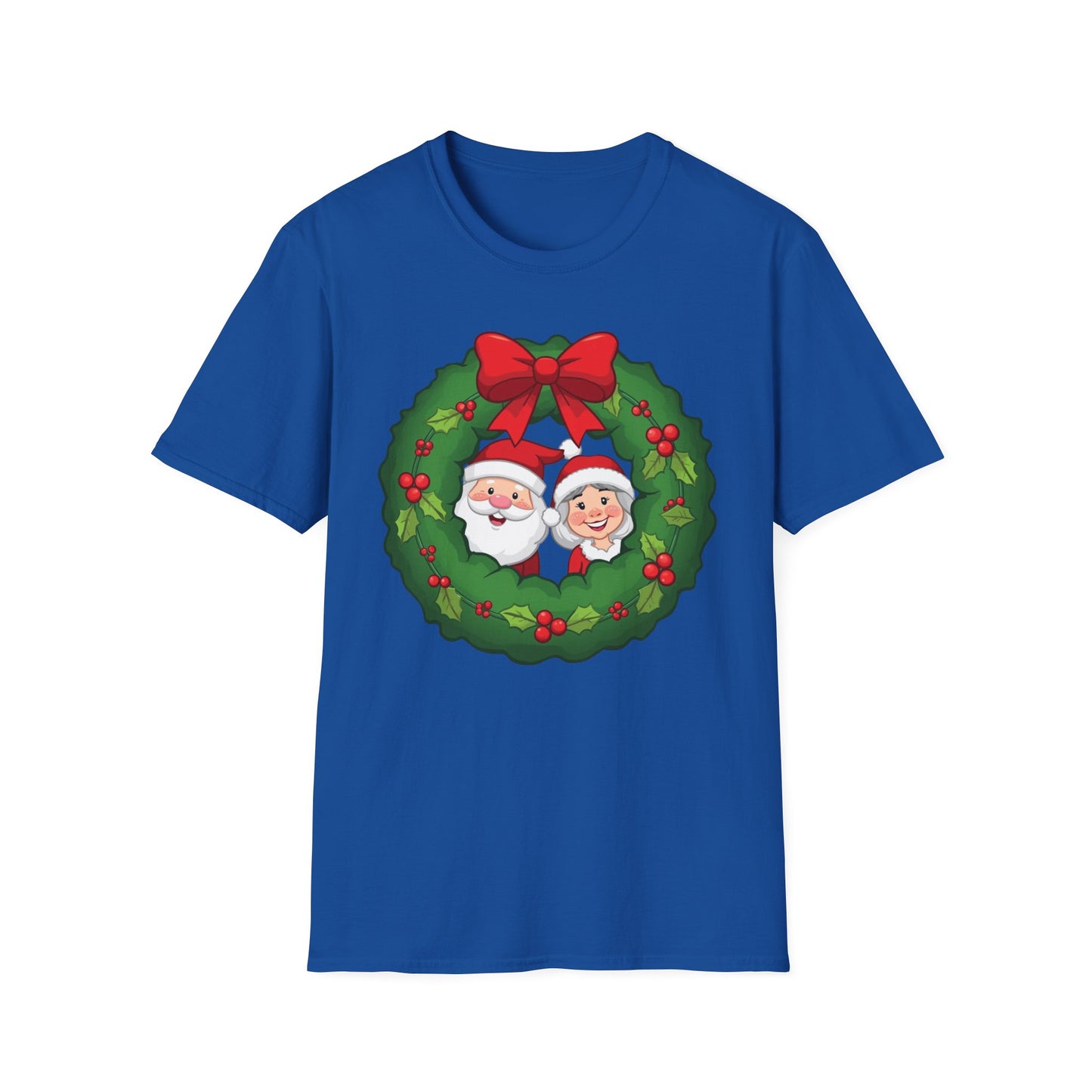 Santa and Mrs. Claus in a Wreath Shirt, Family Christmas Shirts, Christmas T Shirt, Holiday Shirt, Cute Xmas Shirt for the family, Holiday Gift