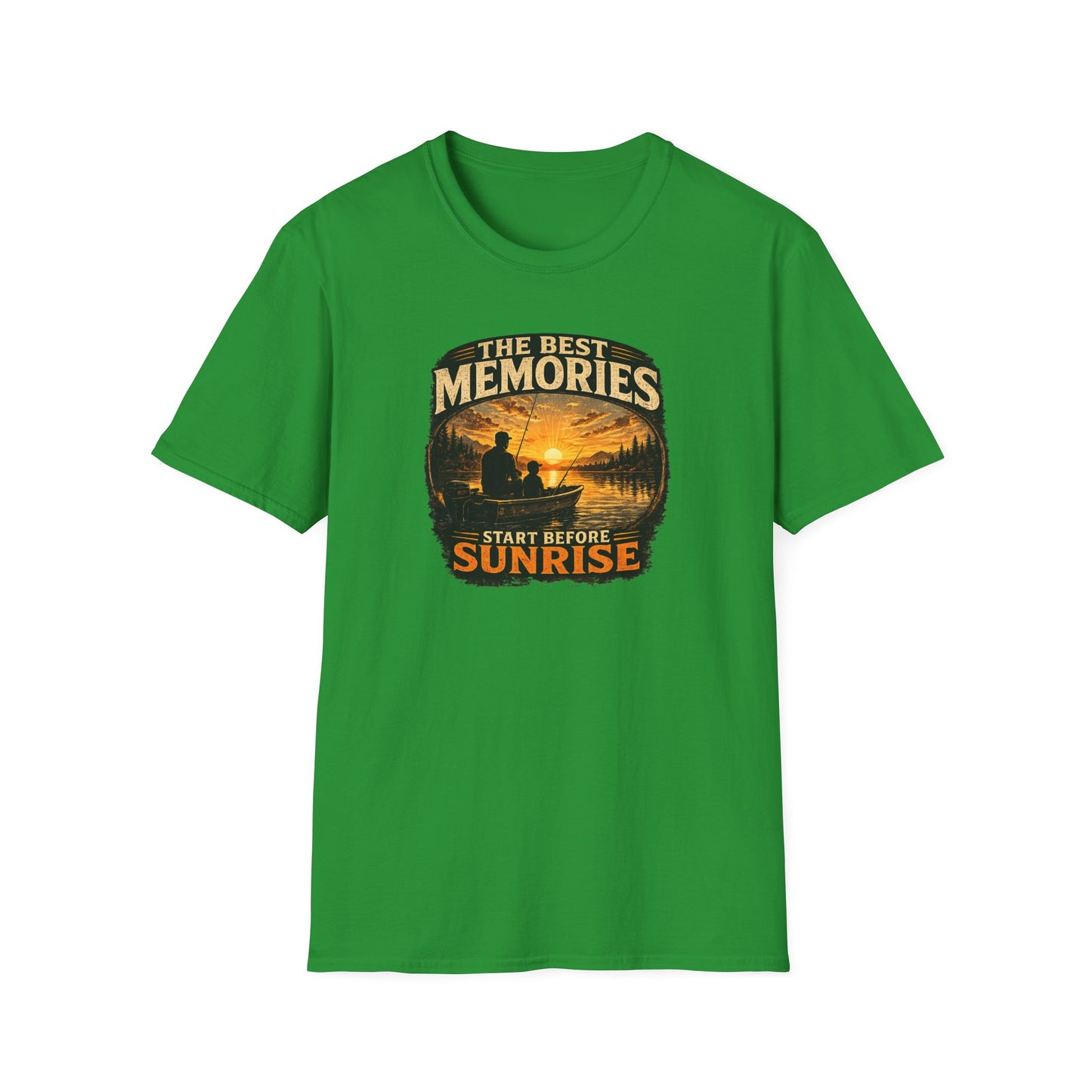 Fishing Shirt for Dad, Best Memories Start Before Sunrise Tee, Fisherman Gift Shirt, Fathers Day Fishing T-Shirt