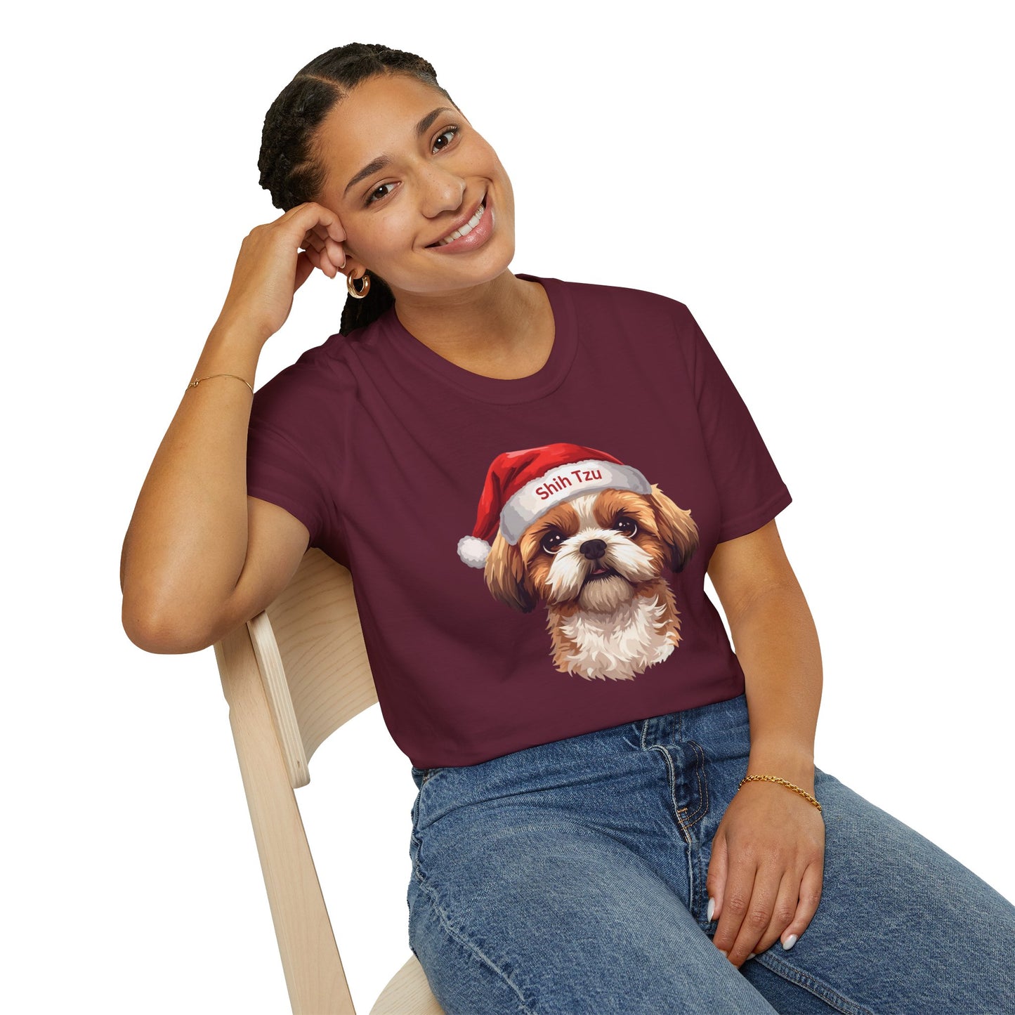 Shih Tzu Dog Portrait Shirt – Shih Tzu Dog Lover Gift, Cute Dog Mom Tee, Dog Dad Shirt, Pet Breed Apparel
