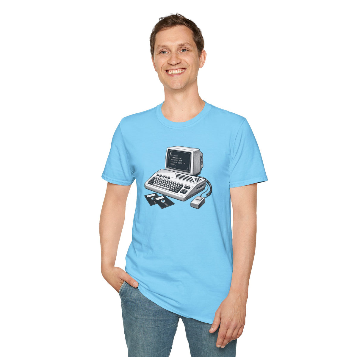 Vintage Computer T-Shirt, Retro Tech Shirt, Floppy Disk Tee, Programmer Gift, Computer Nerd Shirt