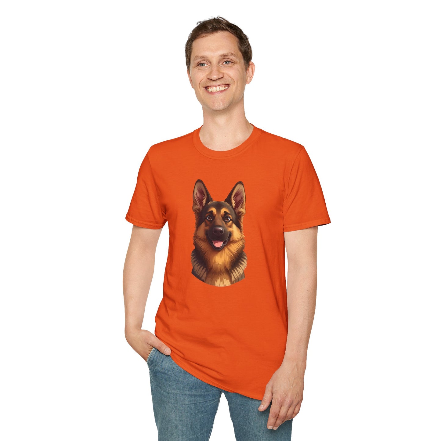 German Shepherd Dog Portrait Shirt – German Shepherd Dog Lover Gift, Cute Dog Mom Tee, Dog Dad Shirt, Pet Breed Apparel
