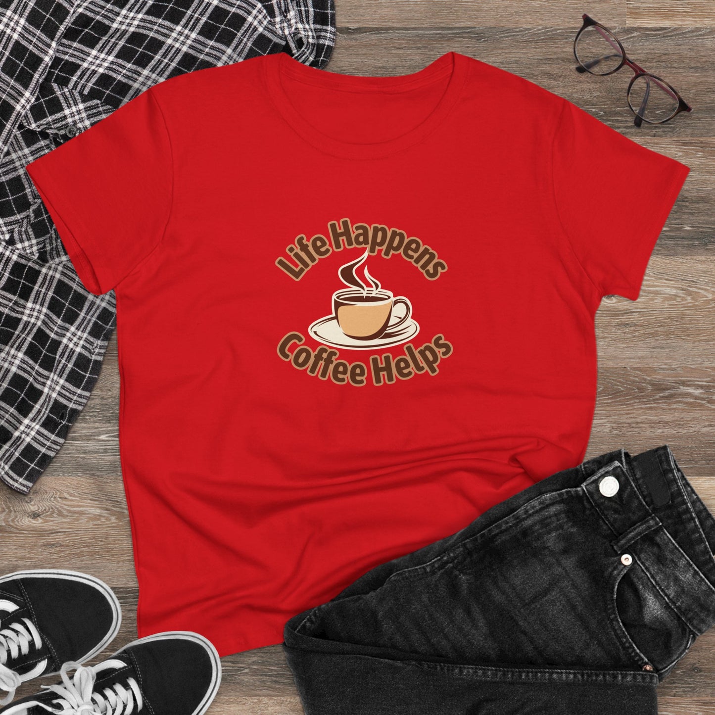 Life Happens Coffee Helps Shirt, Funny Coffee Shirt, Mother's Day Gift, Coffee Lover Gift, Mom Gift, Coffee Drinker Gift, Mother Gift