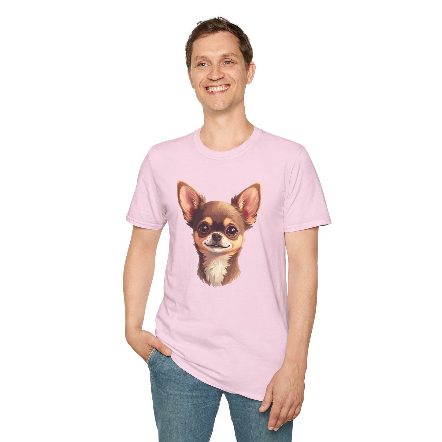 Chihuahua Dog Portrait Shirt – Chihuahua Dog Lover Gift, Cute Dog Mom Tee, Dog Dad Shirt, Pet Breed Apparel