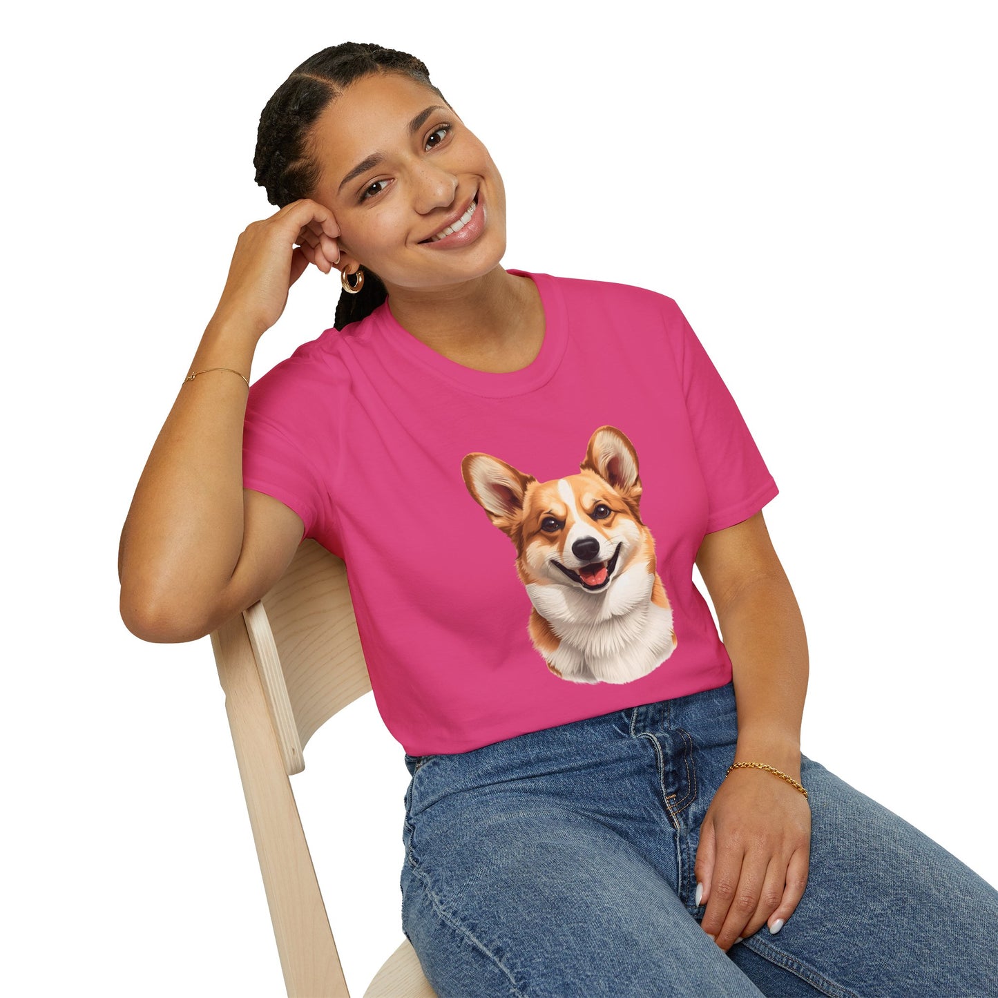 Corgi Dog Portrait Shirt – Corgi Dog Lover Gift, Cute Dog Mom Tee, Dog Dad Shirt, Pet Breed Apparel