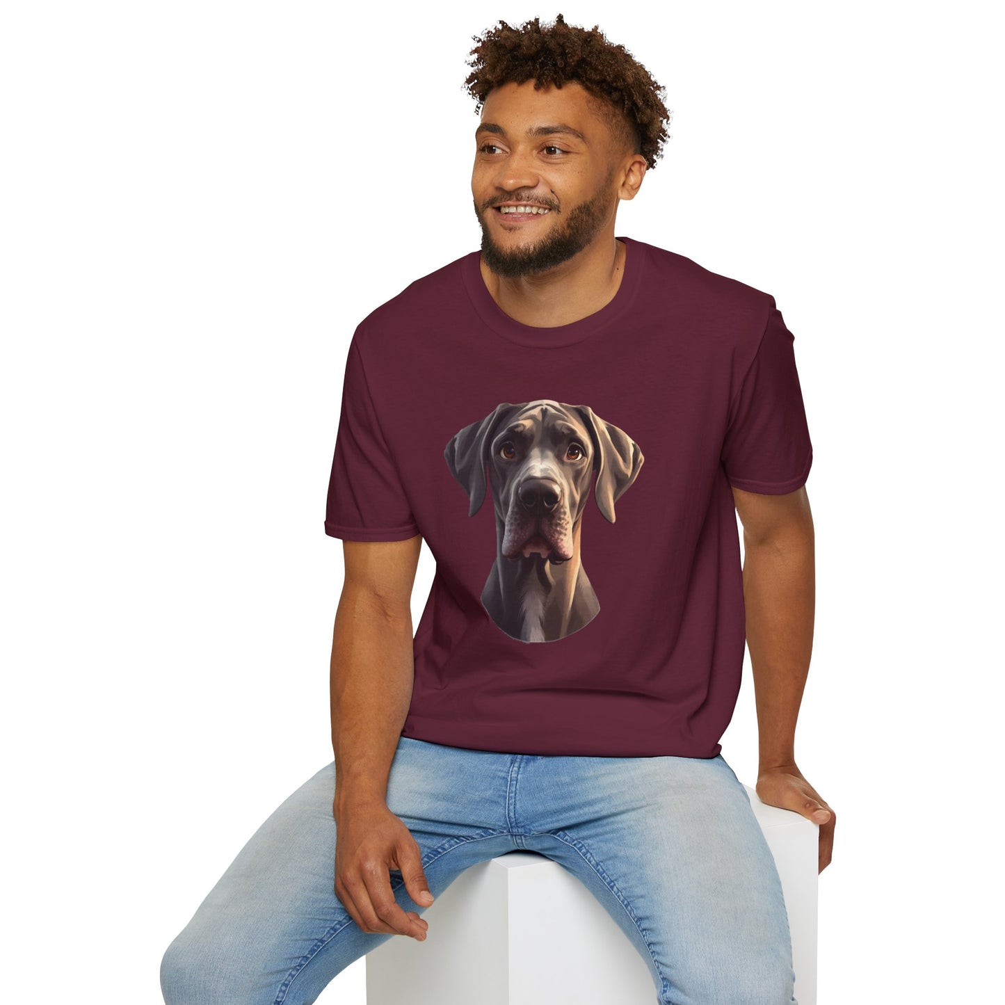 Great Dane Dog Portrait Shirt – Great Dane Dog Lover Gift, Cute Dog Mom Tee, Dog Dad Shirt, Pet Breed Apparel