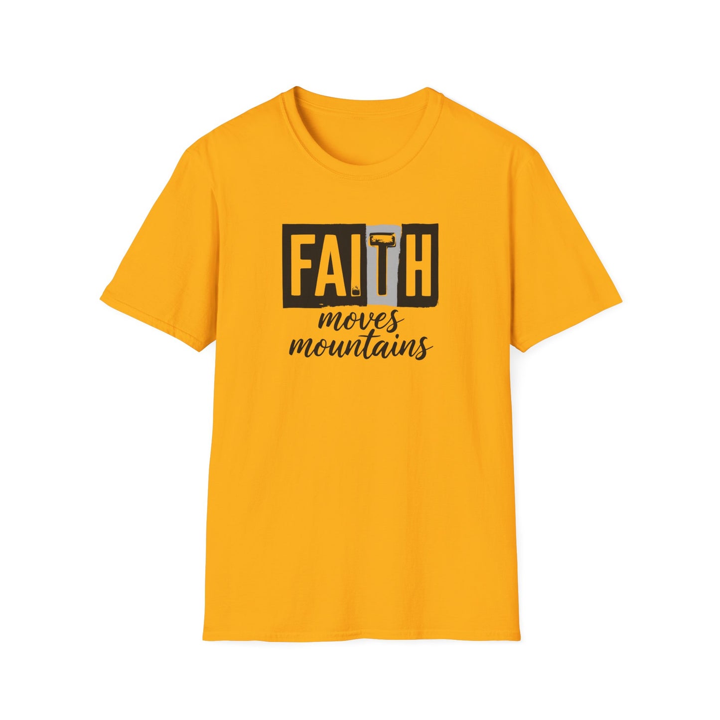 Faith Moves Mountains T-Shirt – Inspirational Christian Shirt, Bible Verse Faith Tee, Motivational Religious Apparel