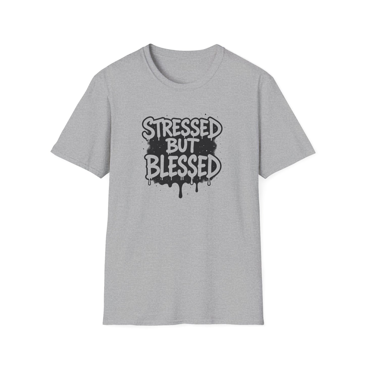 Stressed But Blessed T-Shirt – Inspirational Christian Quote Tee, Faith Graphic Shirt for Everyday Motivation