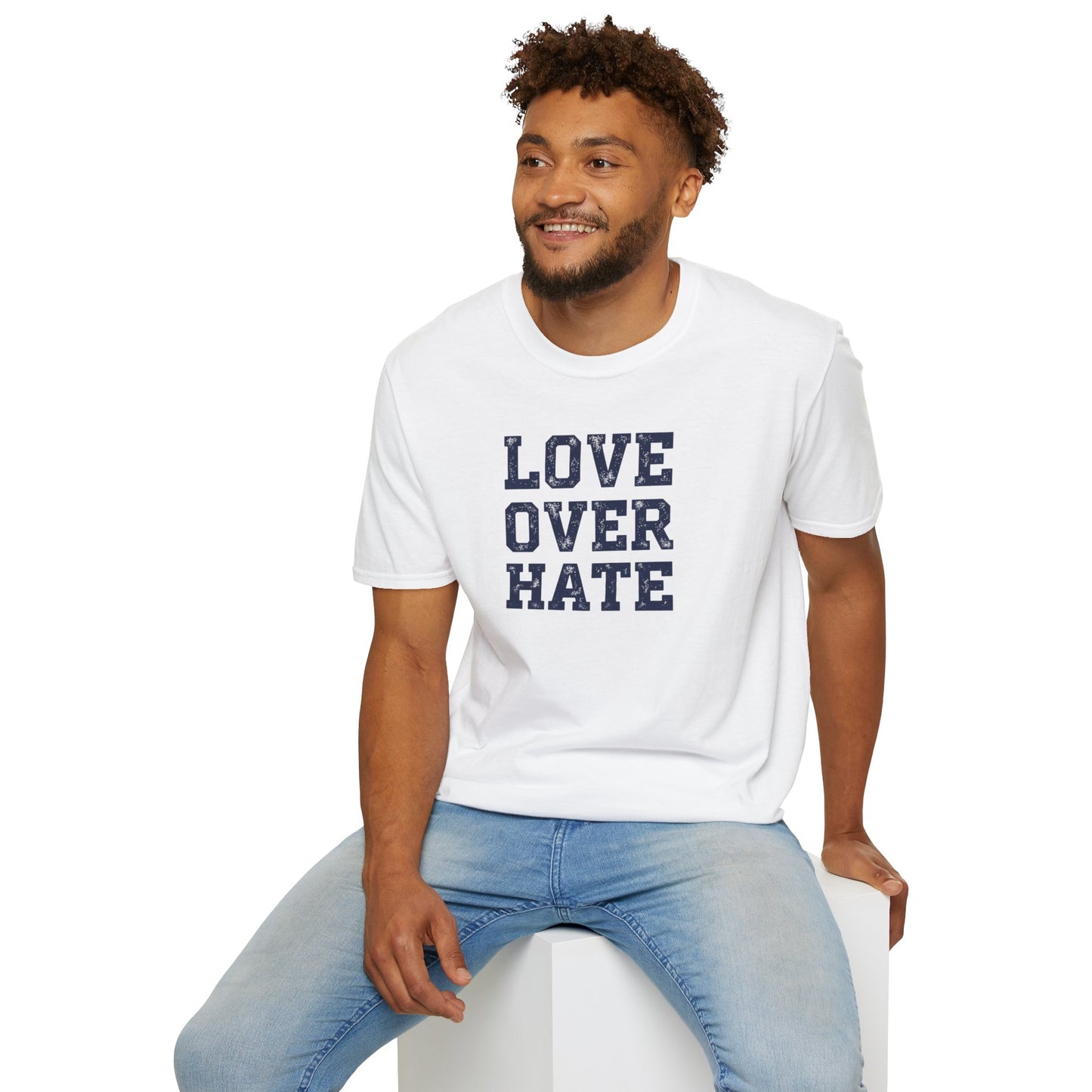 Love Over Hate T-Shirt – Inspirational Christian Shirt, Positive Message Tee, Motivational Faith Apparel