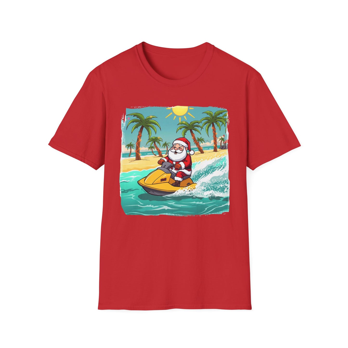 Tropical Santa on a Wave runner Shirt, Family Christmas Shirts, Christmas T Shirt, Holiday Shirt, Cute Xmas Shirt for the family, Holiday Gift