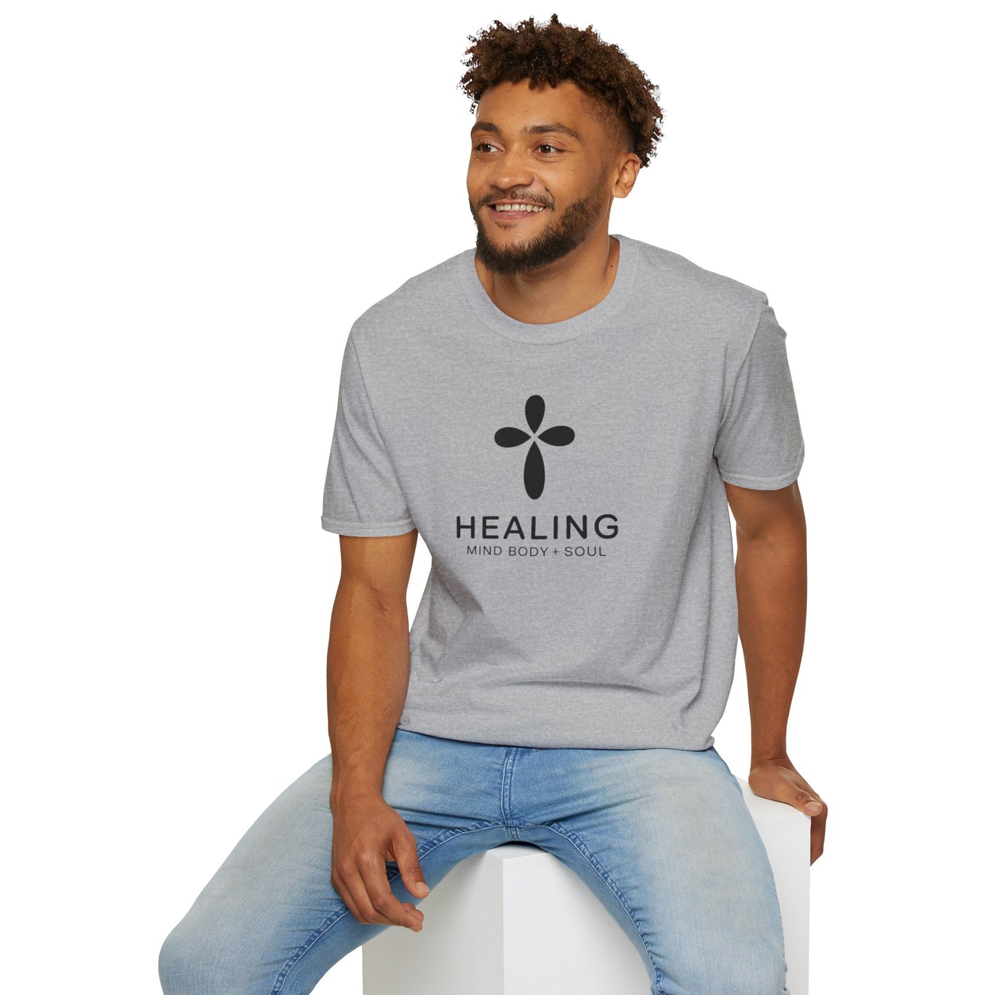 Healing Mind Body Soul T-Shirt – Minimalist Spiritual Wellness Tee, Inspirational Healing Shirt