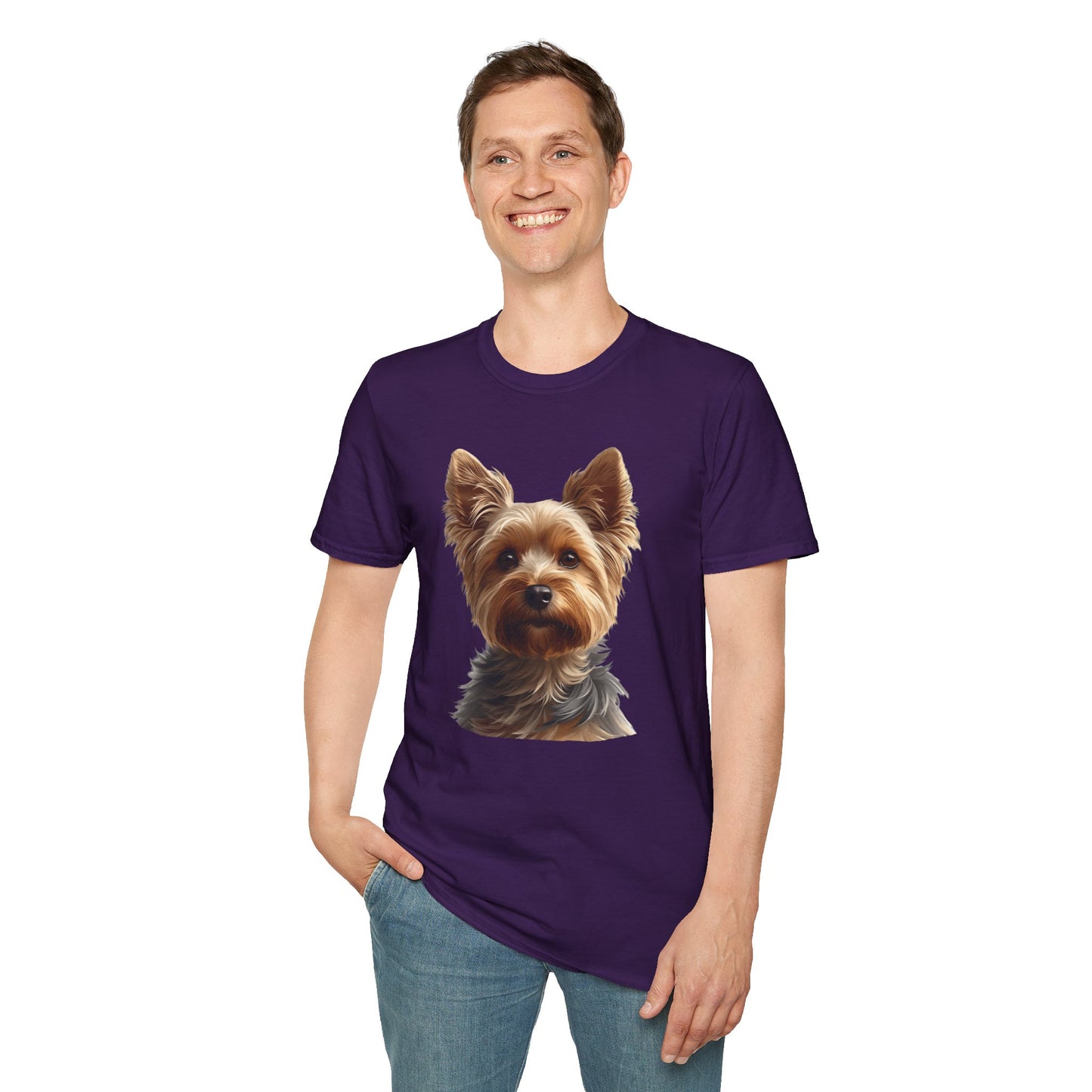 Yorkshire Terrier Dog Portrait Shirt – Yorkie Dog Lover Gift, Cute Dog Mom Tee, Dog Dad Shirt, Pet Breed Apparel