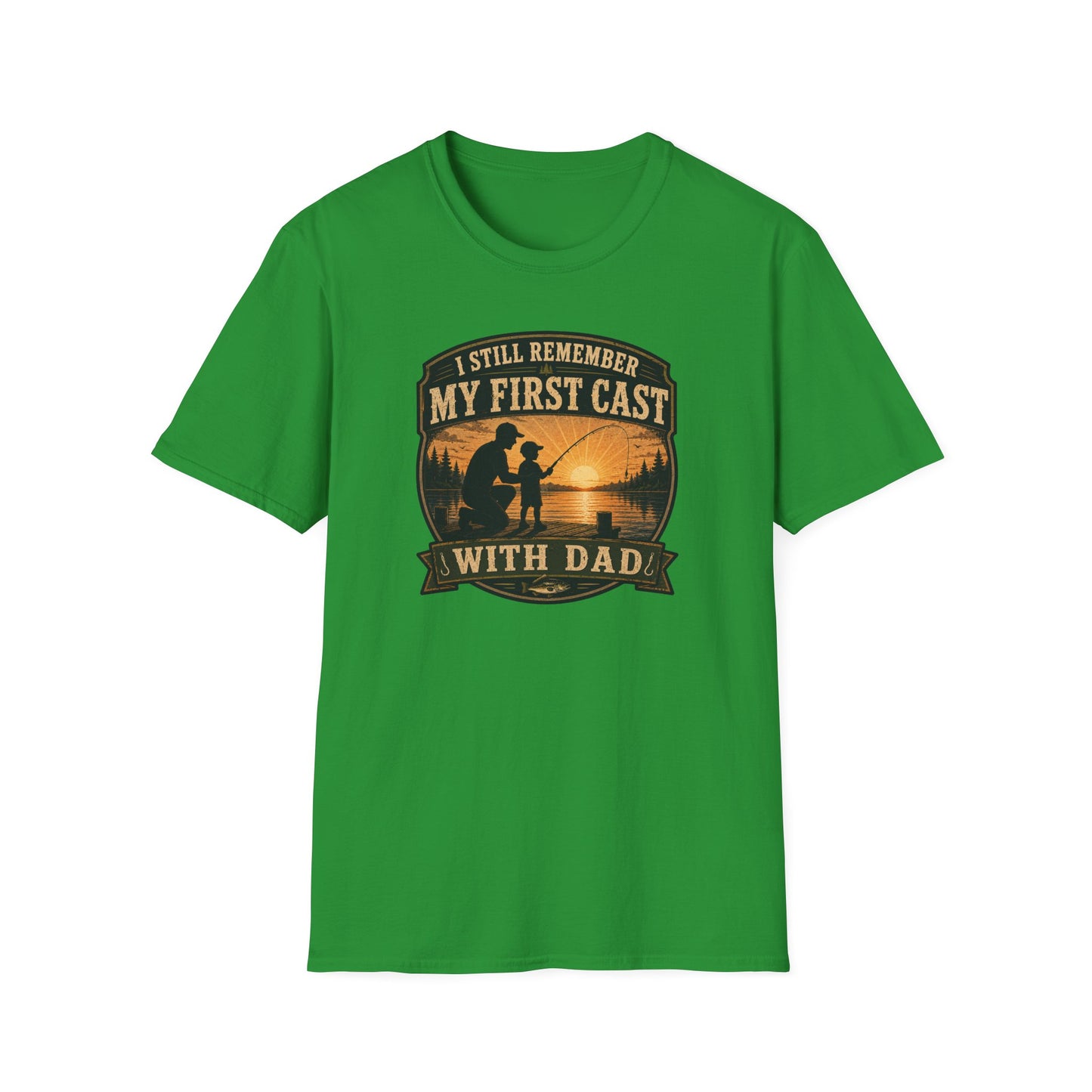 Fishing Dad Shirt, First Cast with Dad Tee, Fathers Day Fishing T-Shirt, Fisherman Gift, Dad and Son Fishing Shirt