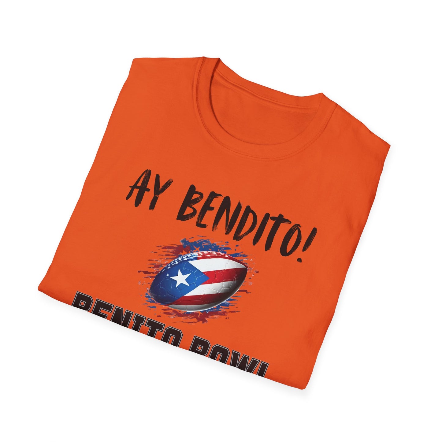 Ay Bendito! Benito Bowl T-Shirt, Halftime Benito Shirt, Football Fan Gift, Benito Tee, Puerto Rico Heritage Boriqua Pride Gift