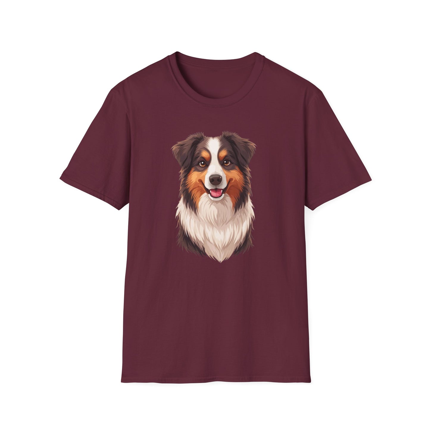 Australian Shepherd Dog Portrait Shirt – Aussie Dog Lover Gift, Cute Dog Mom Tee, Dog Dad Shirt, Pet Breed Apparel