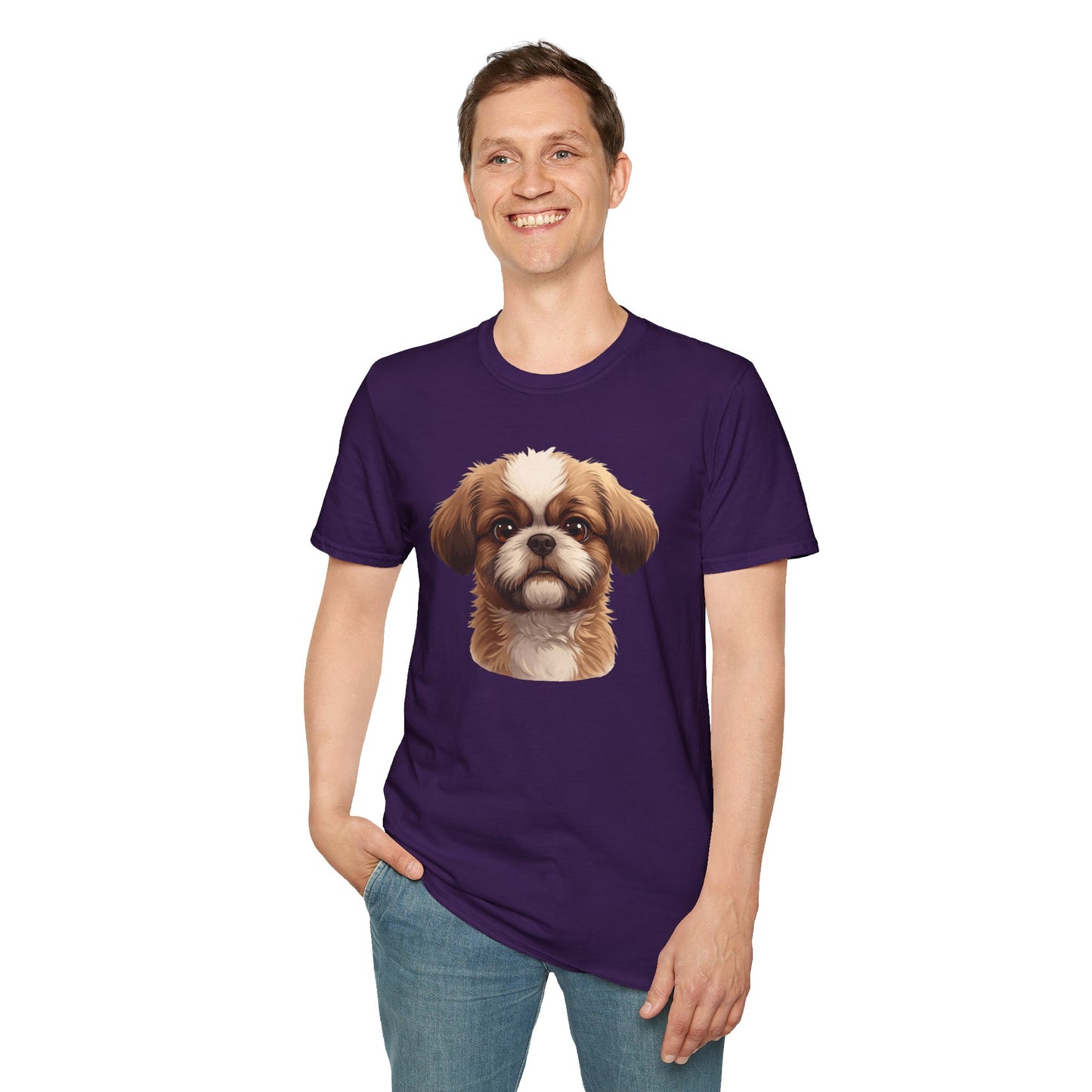 Shih Tzu Dog Portrait Shirt – Shih Tzu Shepherd Dog Lover Gift, Cute Dog Mom Tee, Dog Dad Shirt, Pet Breed Apparel