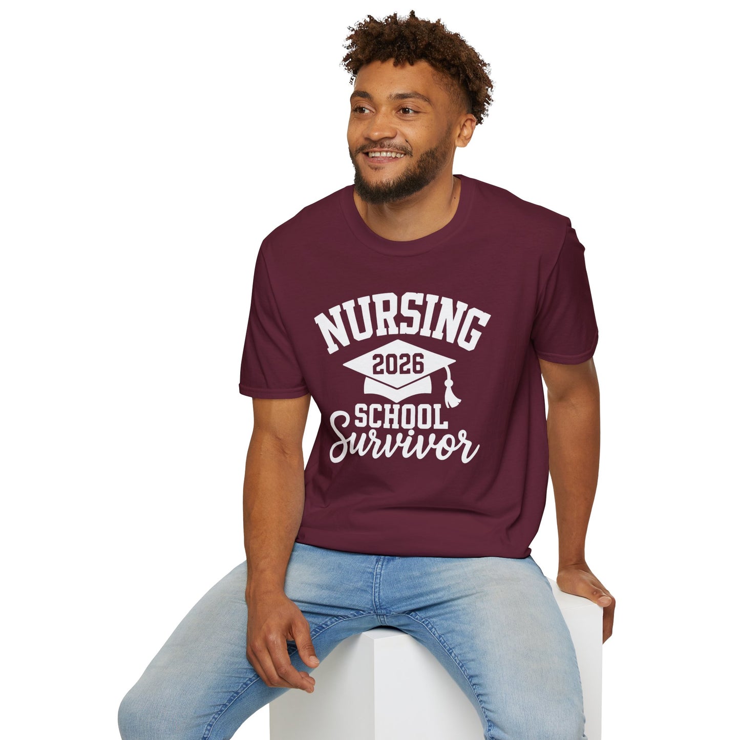 Nursing 2026 School Survivor T-Shirt, Nurse Graduation Shirt, RN Student Gift, Nursing School Grad Tee