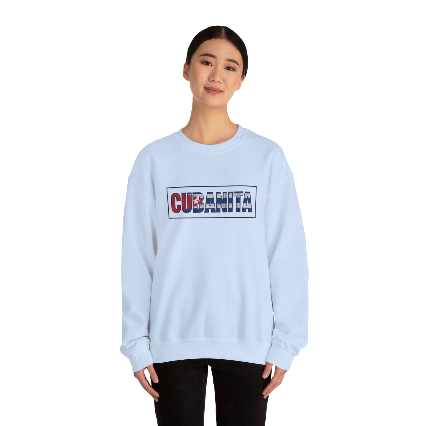 CUBANITA Sweatshirt – Cuban Flag Sweatshirt for Women, Latina Pride Sweatshirt, Cuba Heritage Top, Cuban Culture Graphic Sweatshirt