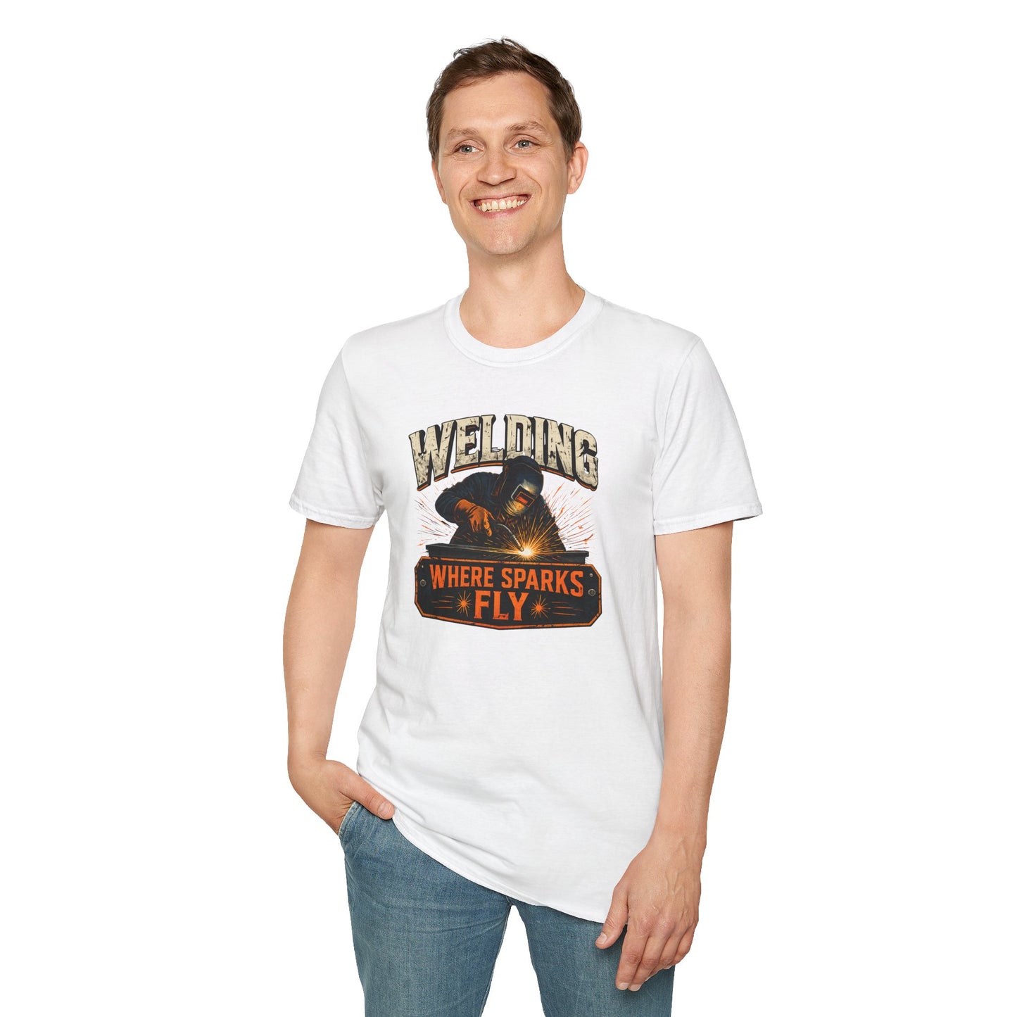 Welding Where Sparks Fly Shirt, Funny Welder T Shirt Gift, Welding Graphic Tee, Metal Worker Shirt, Blue Collar Tee