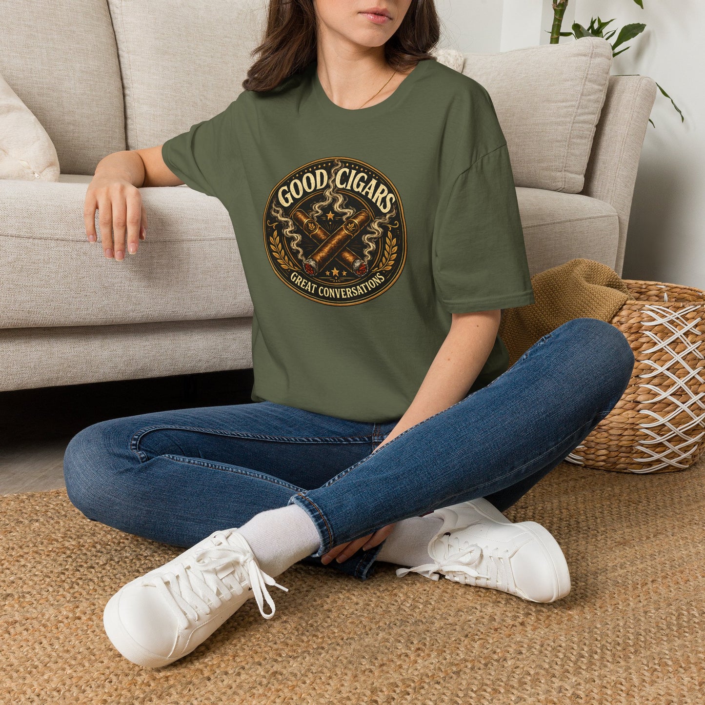 Good Cigars Great Conversations T-Shirt – Cigar Aficionado Graphic Tee