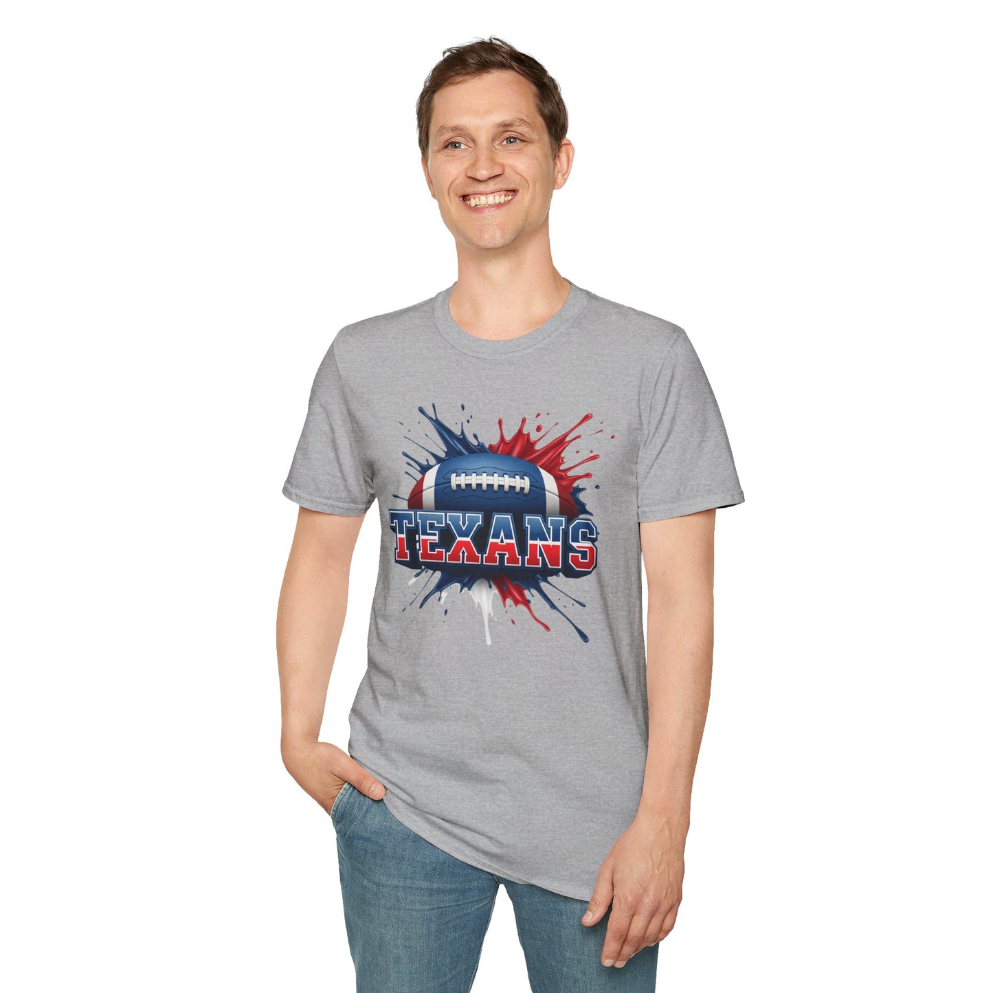 Houston Football Unisex T-Shirt, Houston Team Tee, Football Gift for Houston Fans, Game Day Shirt, Sports Fan Apparel, Football Tee