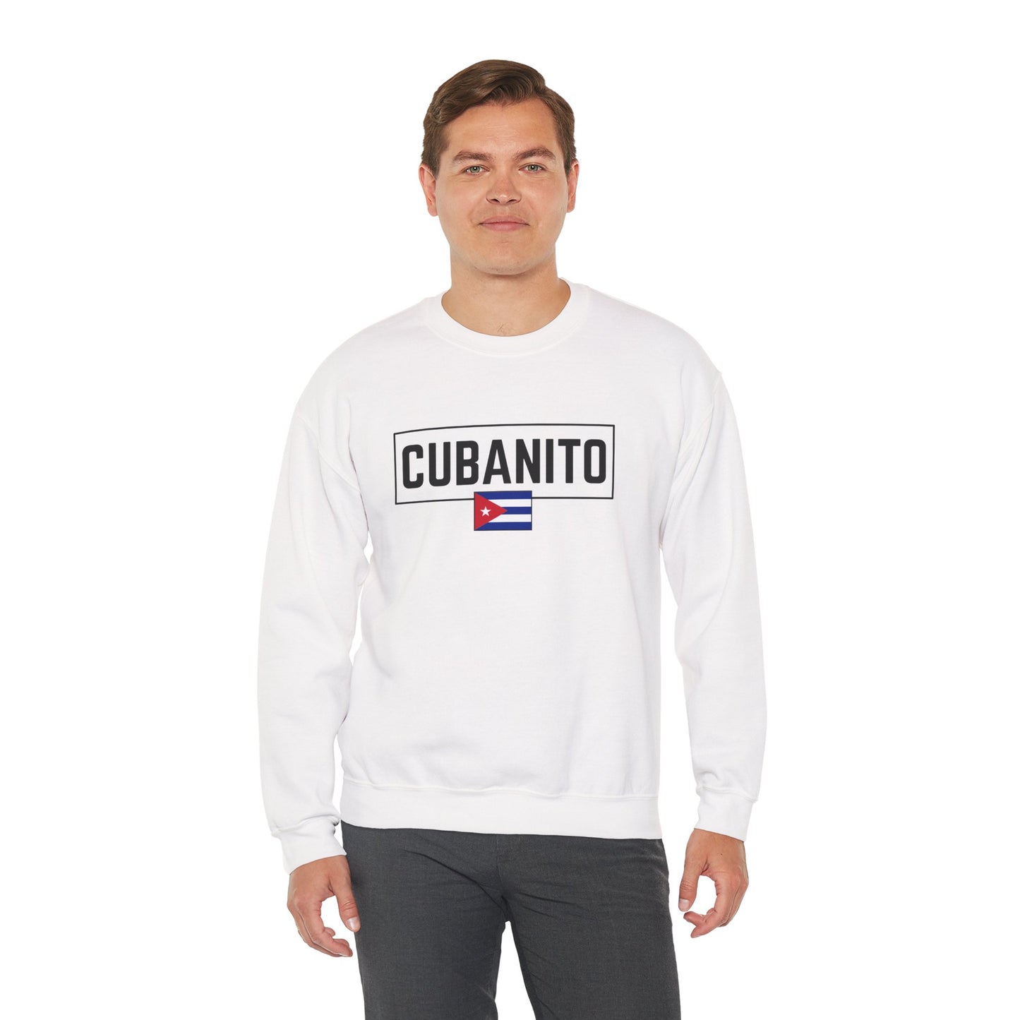 CUBANITO Sweatshirt – Cuban Flag Sweatshirt for Men, Latino Pride Sweatshirt, Cuba Heritage Top, Cuban Culture Graphic Sweatshirt