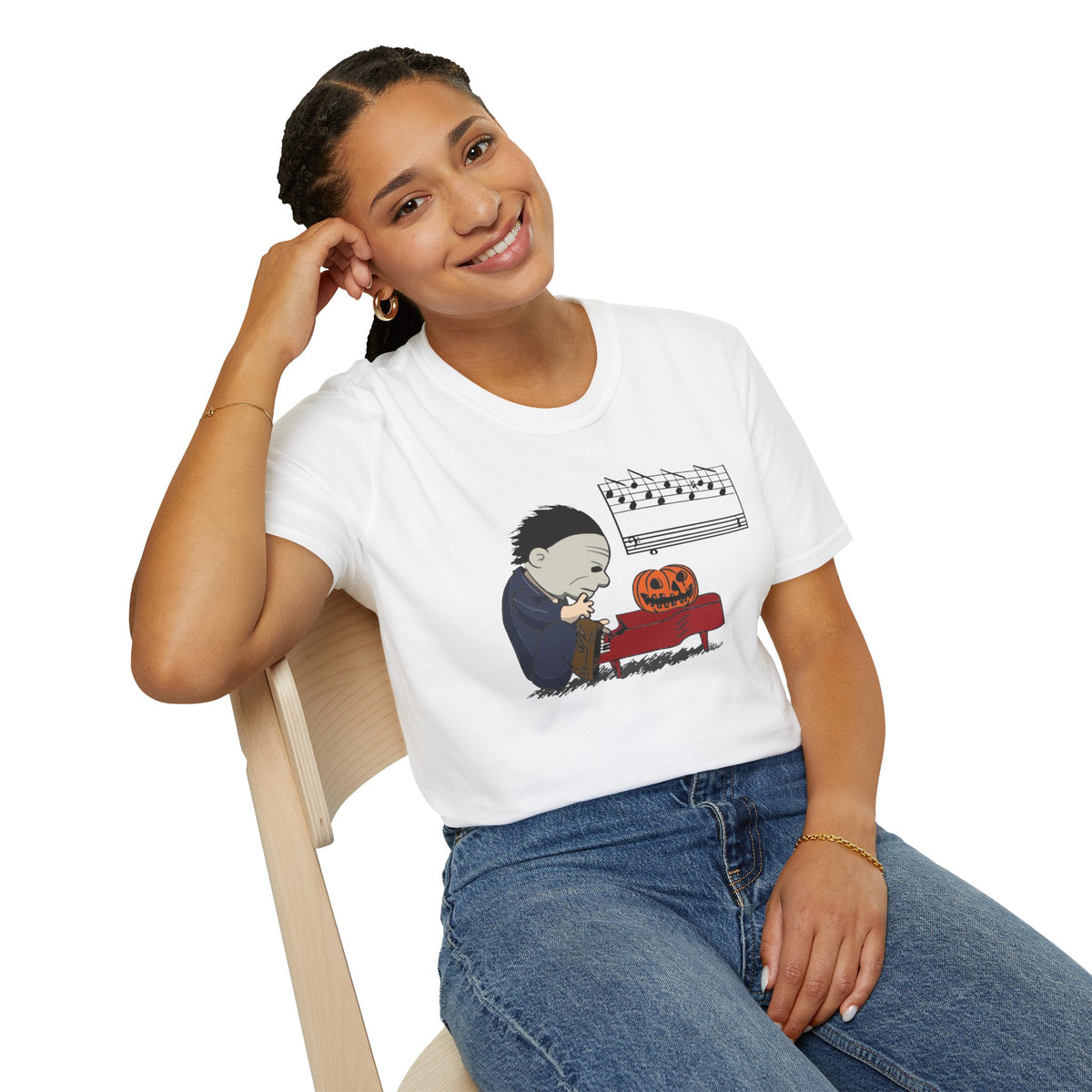 Michael Myers Charlie Brown Halloween T-Shirt, Halloween Shirt, Horror Movie Fan Gift, Horror Movie Characters, Charlie Brown Halloween Tee
