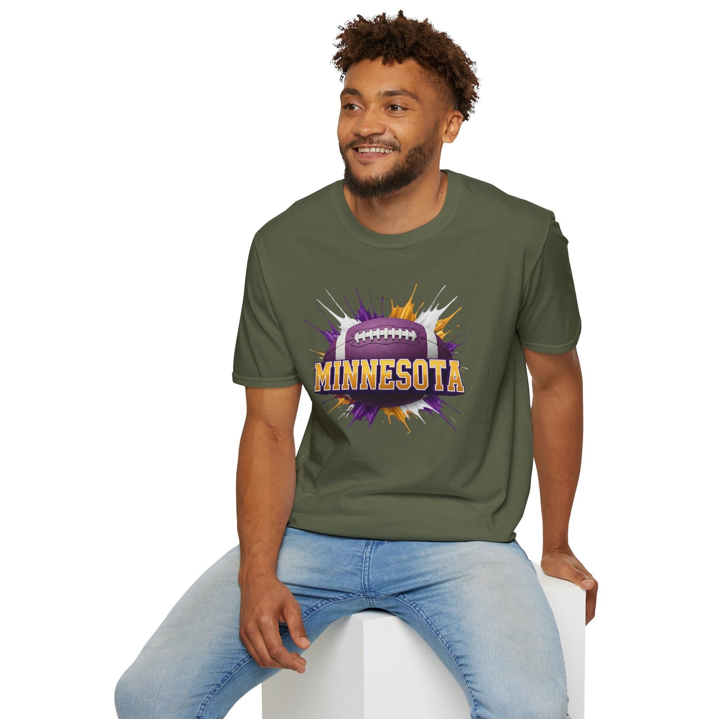 Minnesota Football Unisex T-Shirt, Minnesota Team Tee, Football Gift for Minnesota Fans, Game Day Shirt, Sports Fan Apparel Football Tee