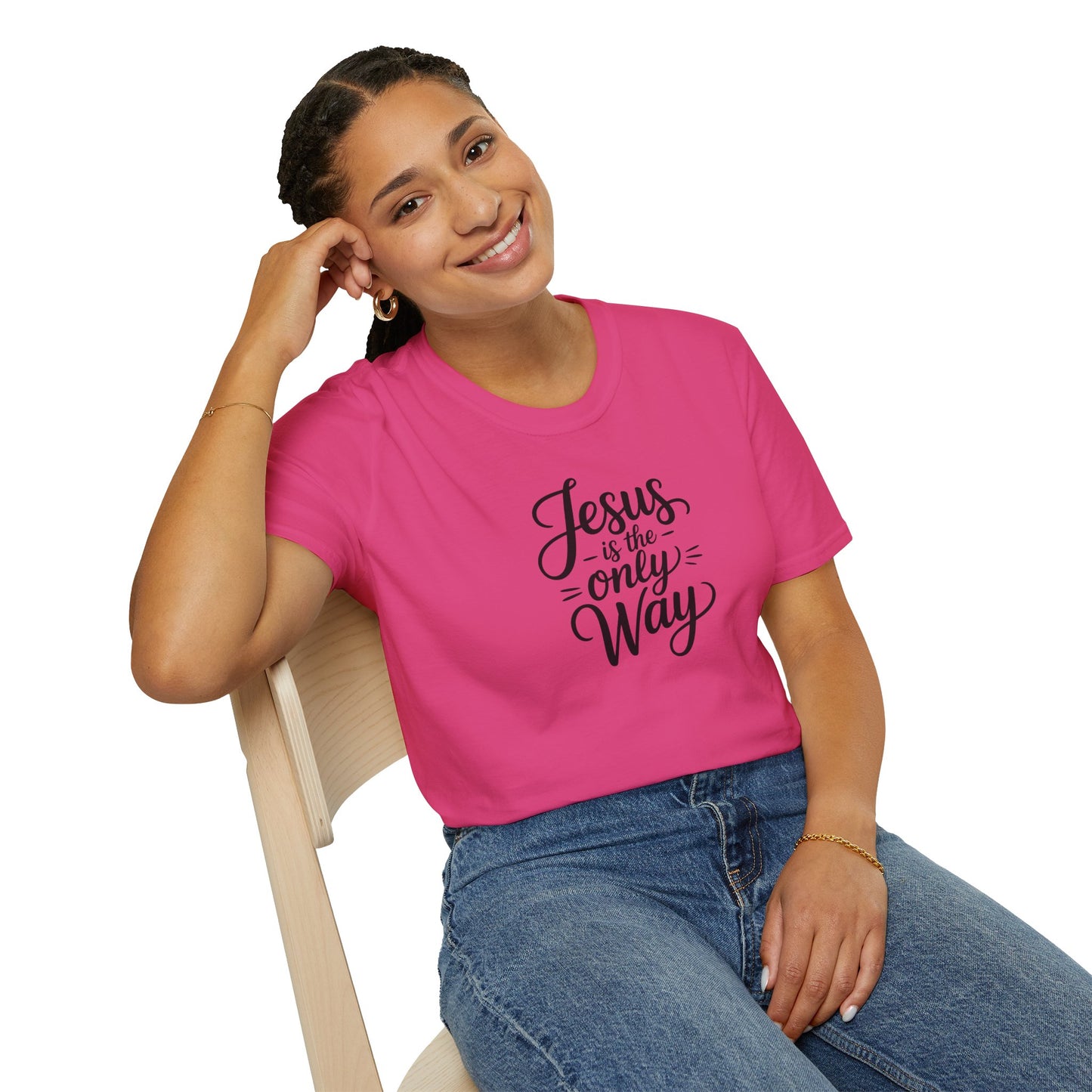 Jesus Is the Only Way T-Shirt – Christian Faith Shirt, Inspirational Bible Verse Tee, Religious Graphic Top