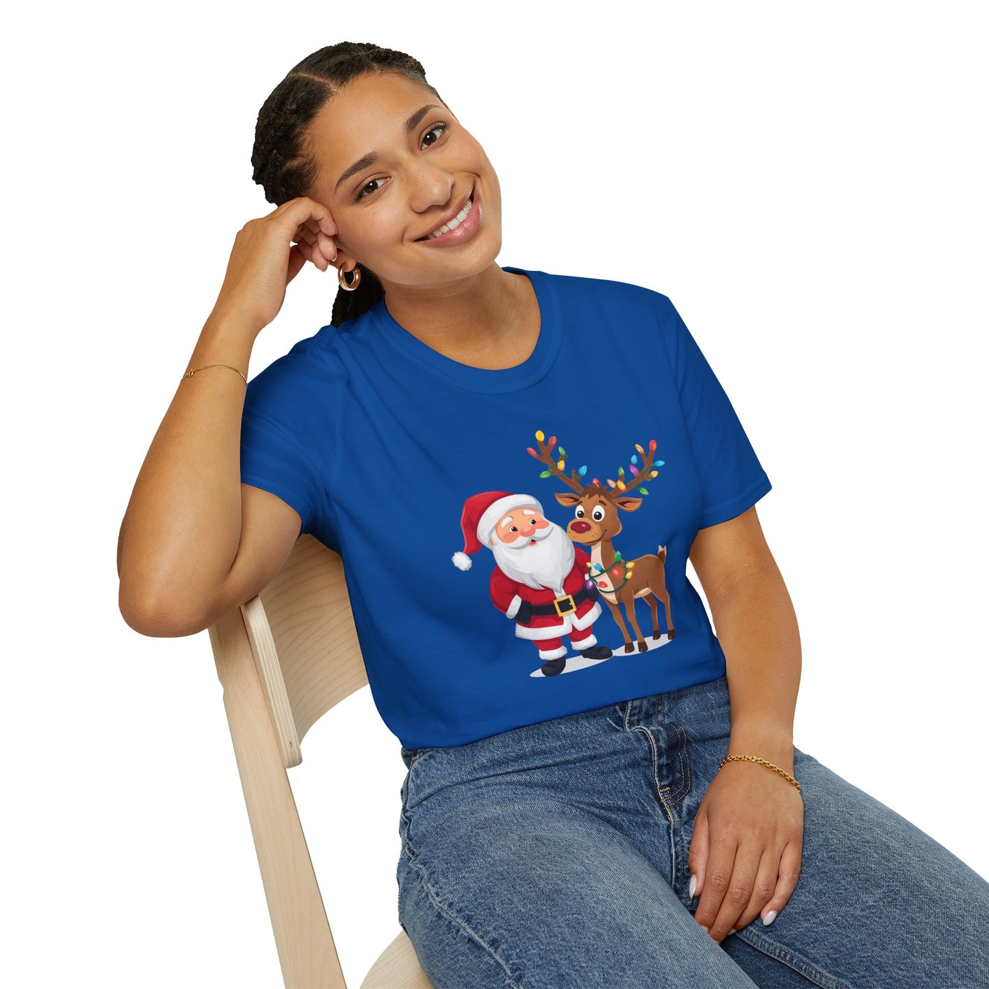Santa and Rudolph Shirt, Family Christmas Shirts, Christmas T Shirt, Holiday Shirt, Cute Xmas Shirt for the family, Holiday Gift