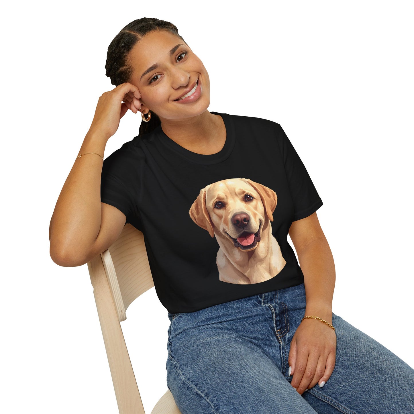 Labrador Retriever Dog Portrait Shirt – Lab Dog Lover Gift, Cute Dog Mom Tee, Dog Dad Shirt, Pet Breed Apparel