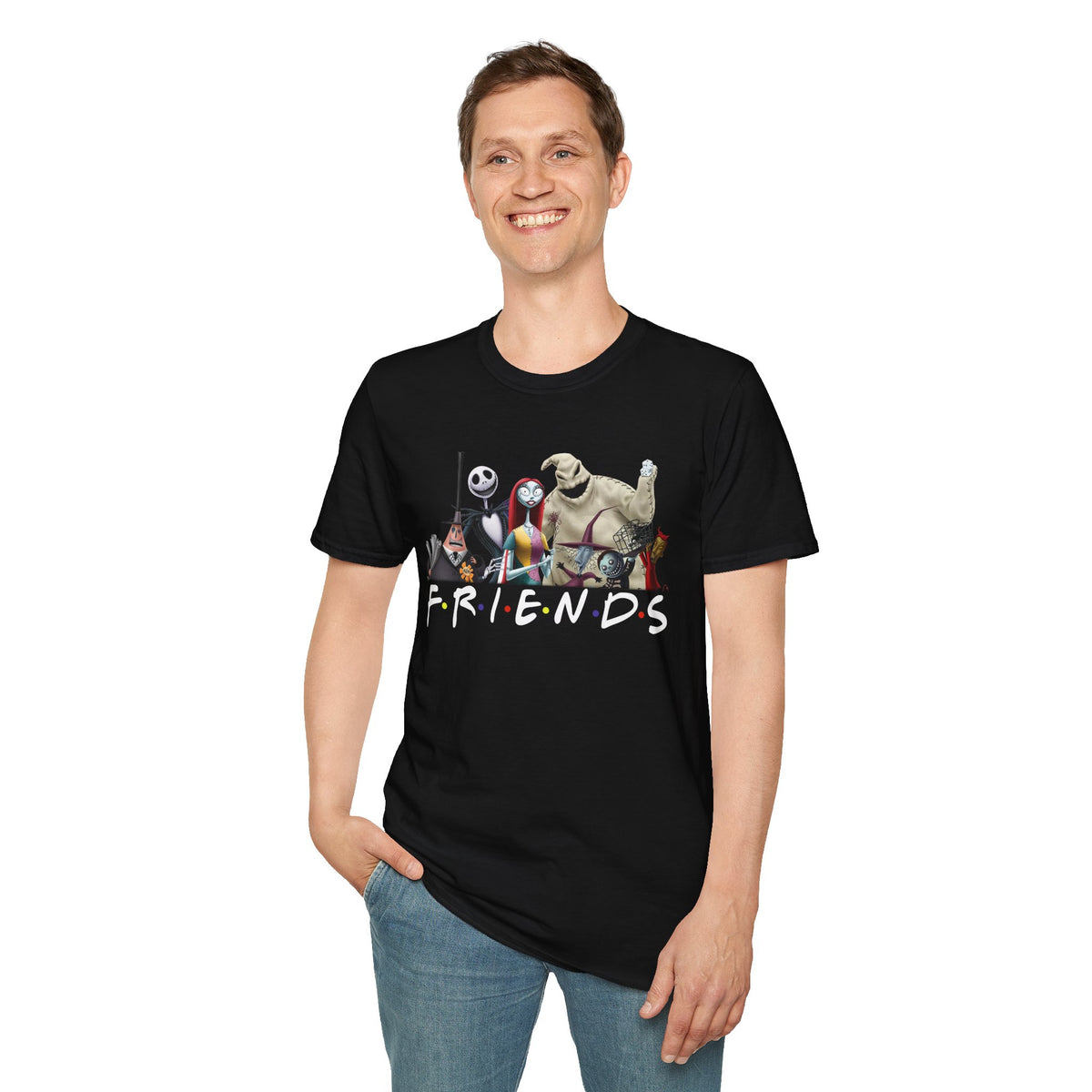 The Nightmare Before Christmas Skellington Family Friends T-Shirt, Scary Movie Tee, Halloween Shirt, Horror Movie Characters Gift