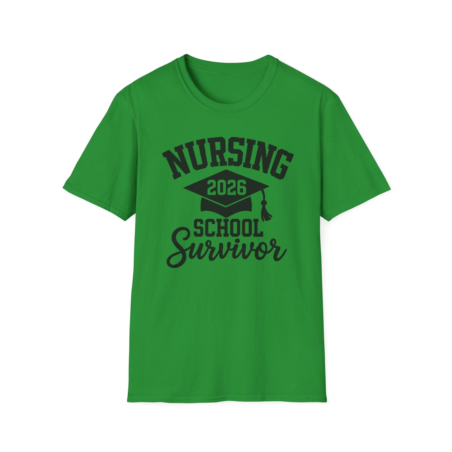 Nursing 2026 School Survivor T-Shirt, Nurse Graduation Shirt, RN Student Gift, Nursing School Grad Tee