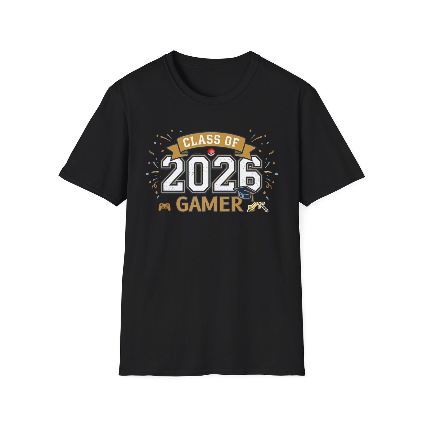 Class of 2026 Gamer T-Shirt – Graduation Gift for Gamers, Senior 2026 Shirt, Video Game Grad Tee, High School or College