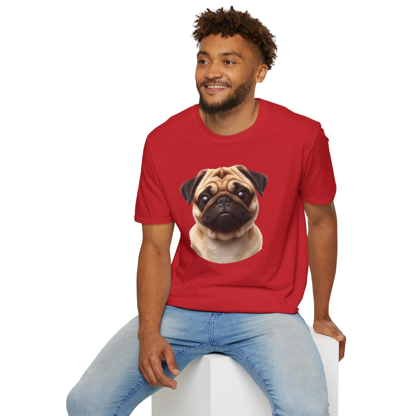 Pug Dog Portrait Shirt – Pug Dog Lover Gift, Cute Dog Mom Tee, Dog Dad Shirt, Pet Breed Apparel