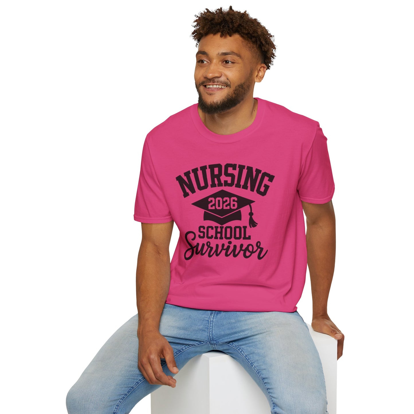 Nursing 2026 School Survivor T-Shirt, Nurse Graduation Shirt, RN Student Gift, Nursing School Grad Tee