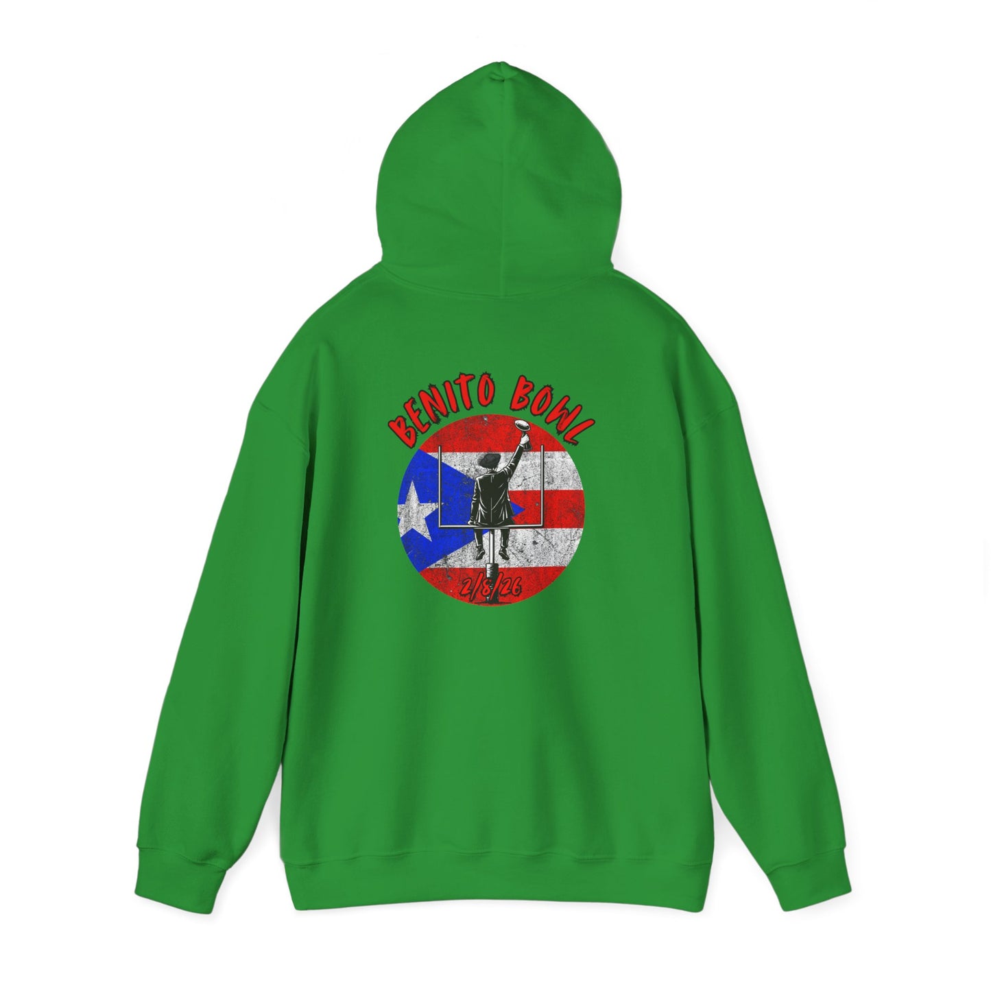 Benito Bowl 2/8/26 Hoodie – Puerto Rico Heritage, Boricua Pride Football Benito Fan Hoodie