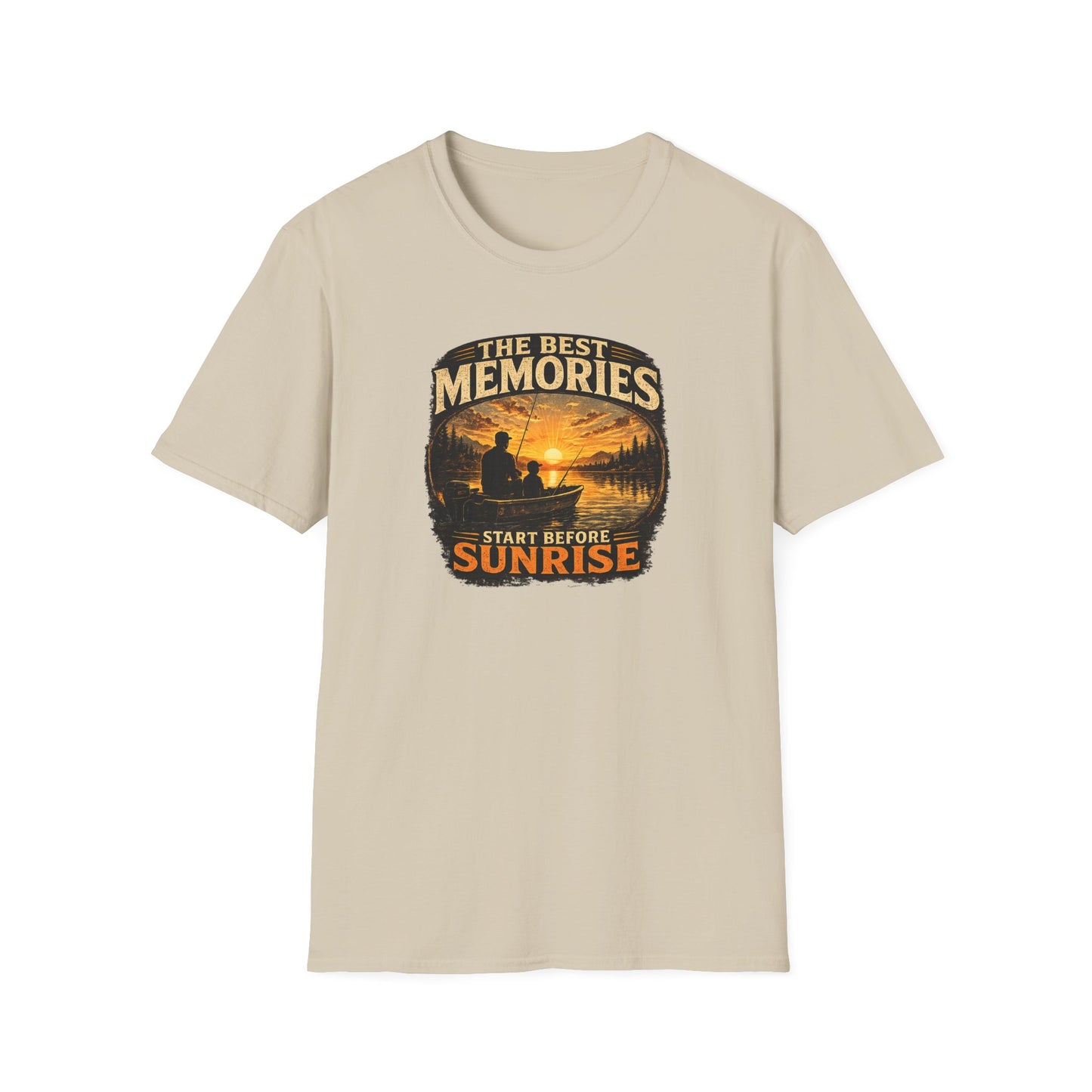Fishing Shirt for Dad, Best Memories Start Before Sunrise Tee, Fisherman Gift Shirt, Fathers Day Fishing T-Shirt