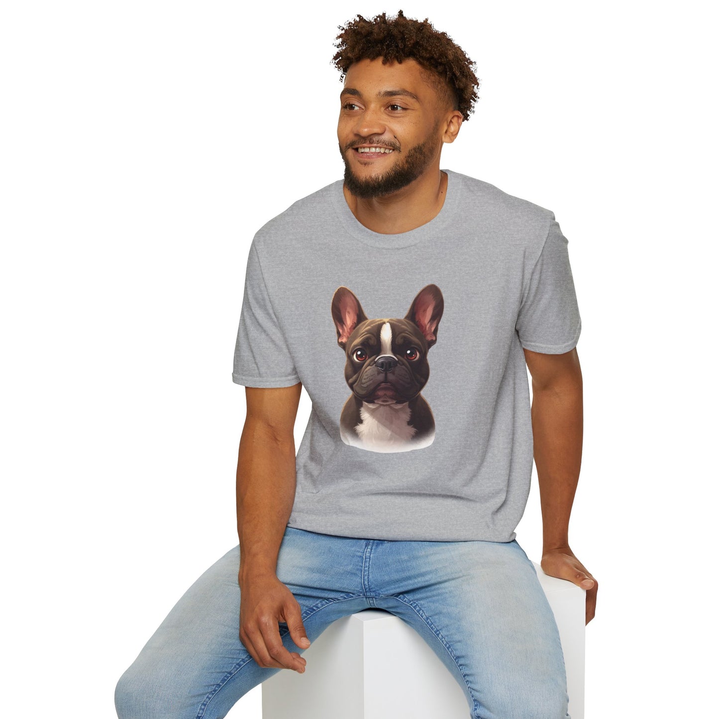 French Bulldog Dog Portrait Shirt – Frenchie Dog Lover Gift, Cute Dog Mom Tee, Dog Dad Shirt, Pet Breed Apparel